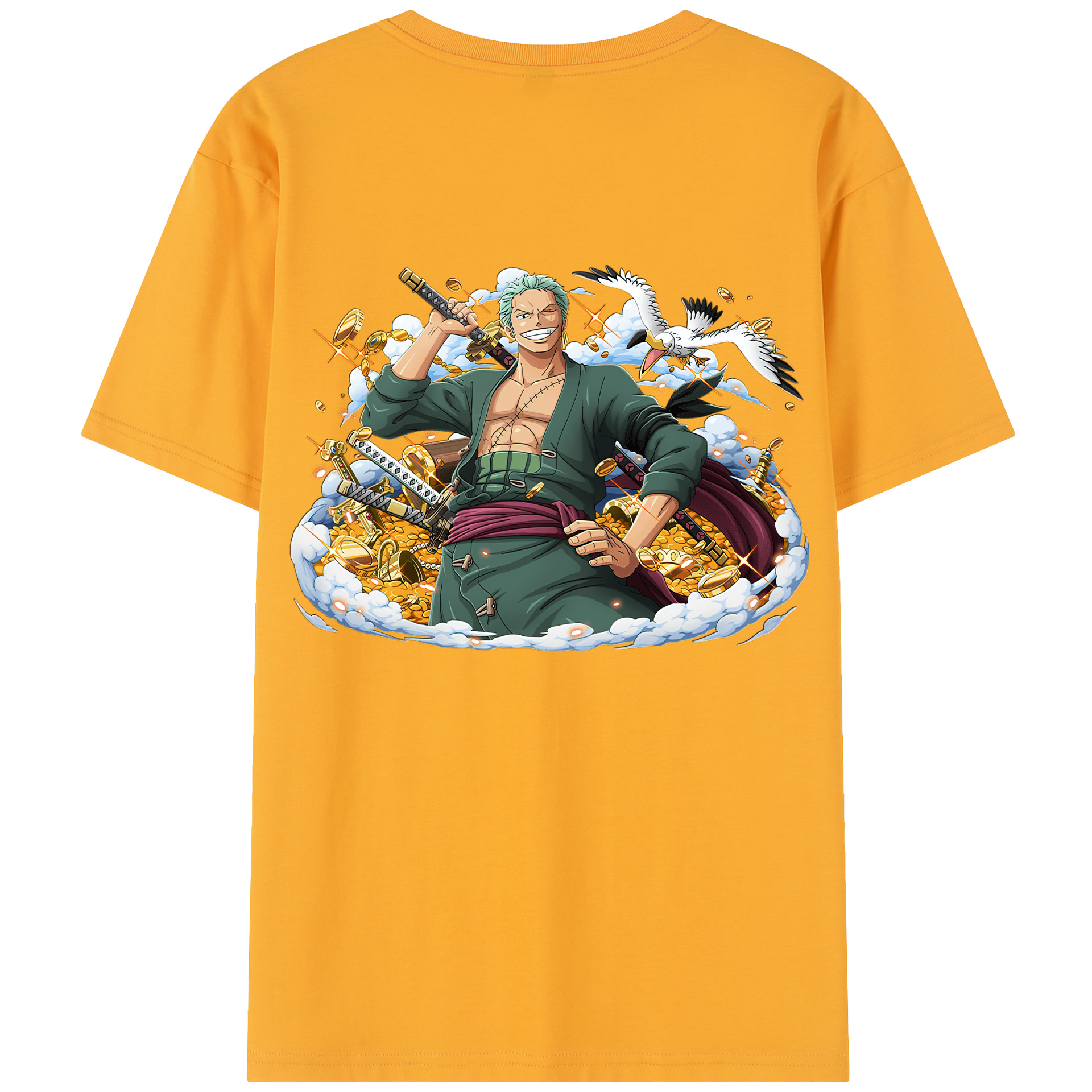 ワンピース ロロノア・ゾロ ONE PIECE Roronoa Zoro レディース半袖Tシャツ(バックプリント)
