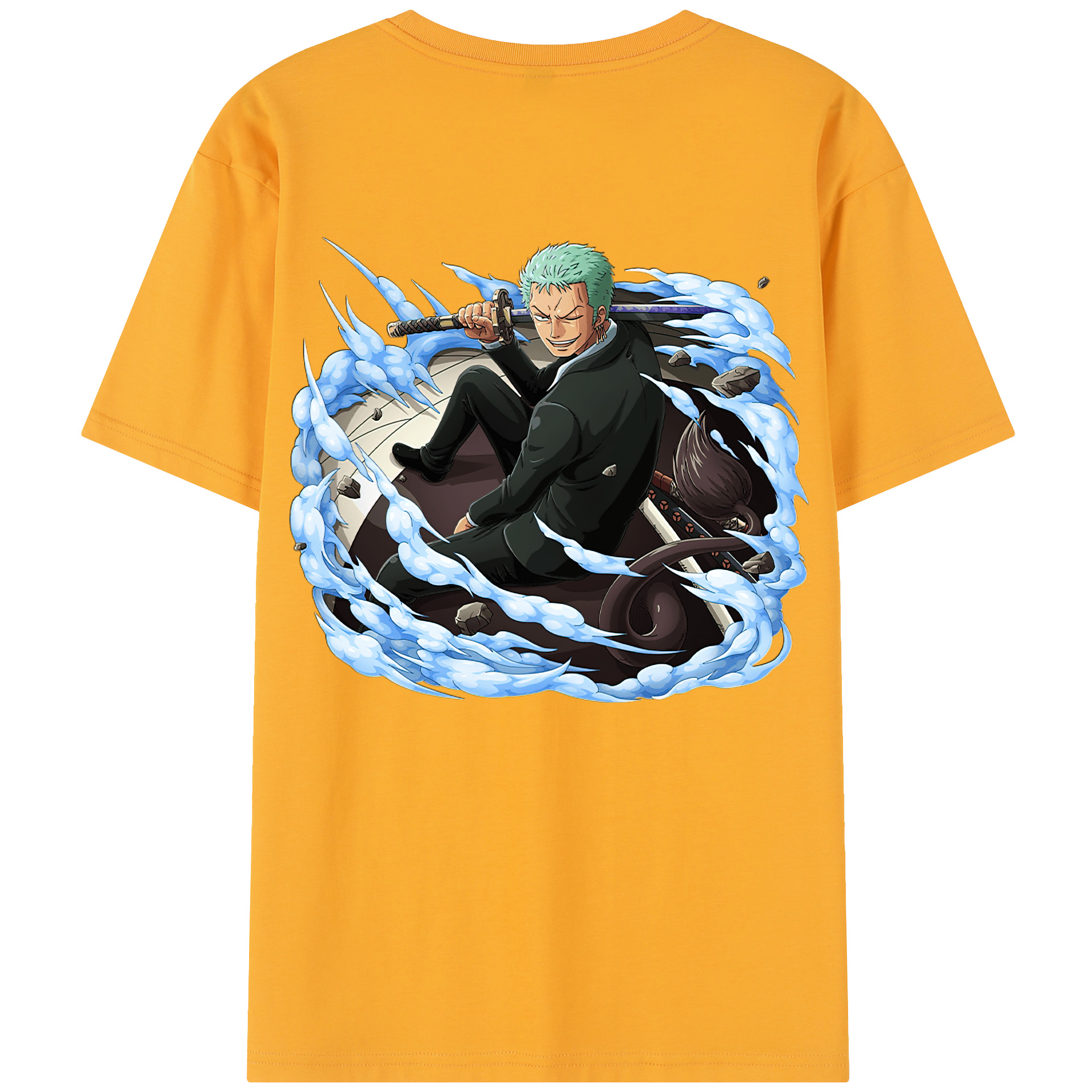 ワンピース ロロノア・ゾロ ONE PIECE Roronoa Zoro レディース半袖Tシャツ(バックプリント)