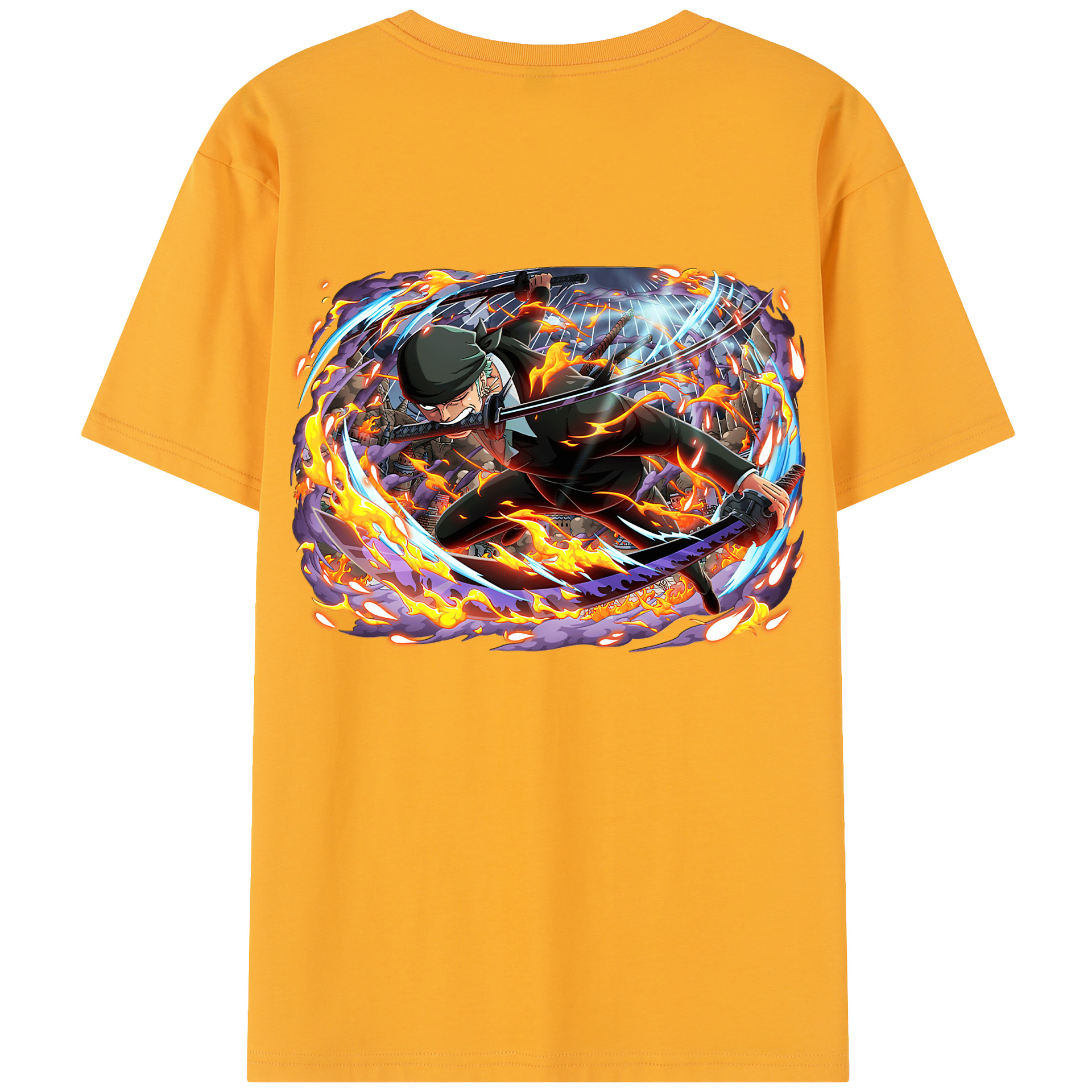 ワンピース ロロノア・ゾロ ONE PIECE Roronoa Zoro レディース半袖Tシャツ(バックプリント)