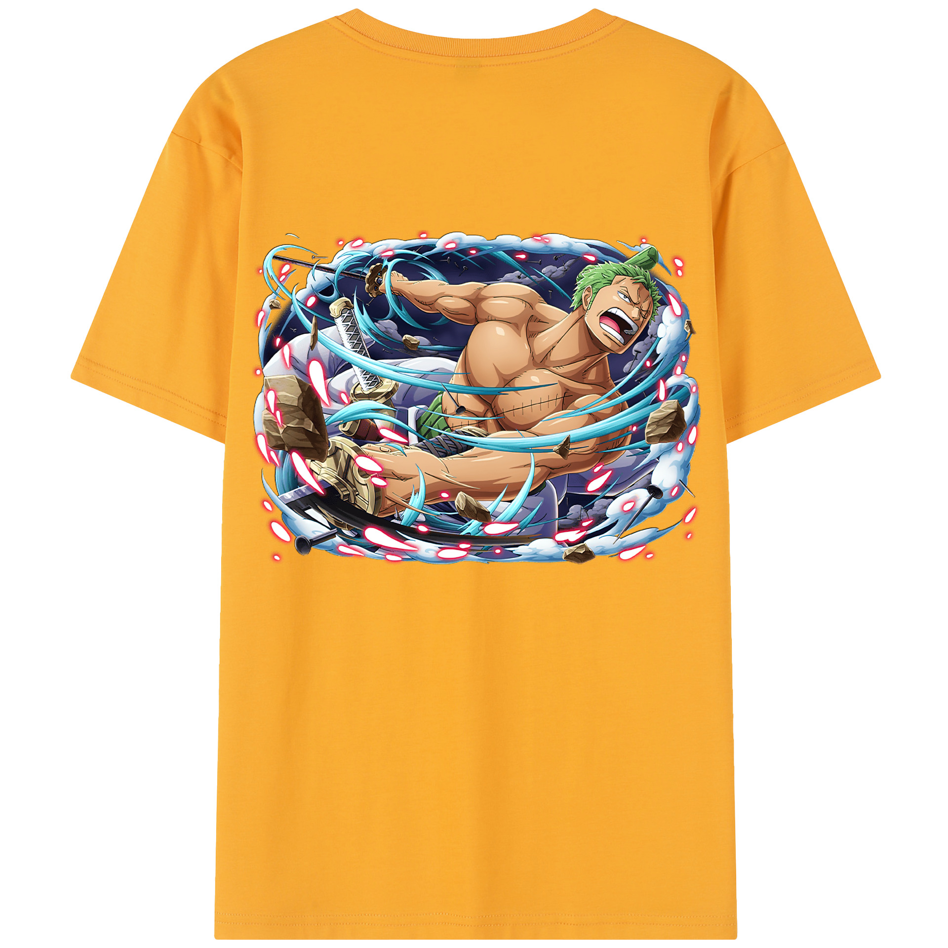ワンピース ロロノア・ゾロ ONE PIECE Roronoa Zoro レディース半袖Tシャツ(バックプリント)