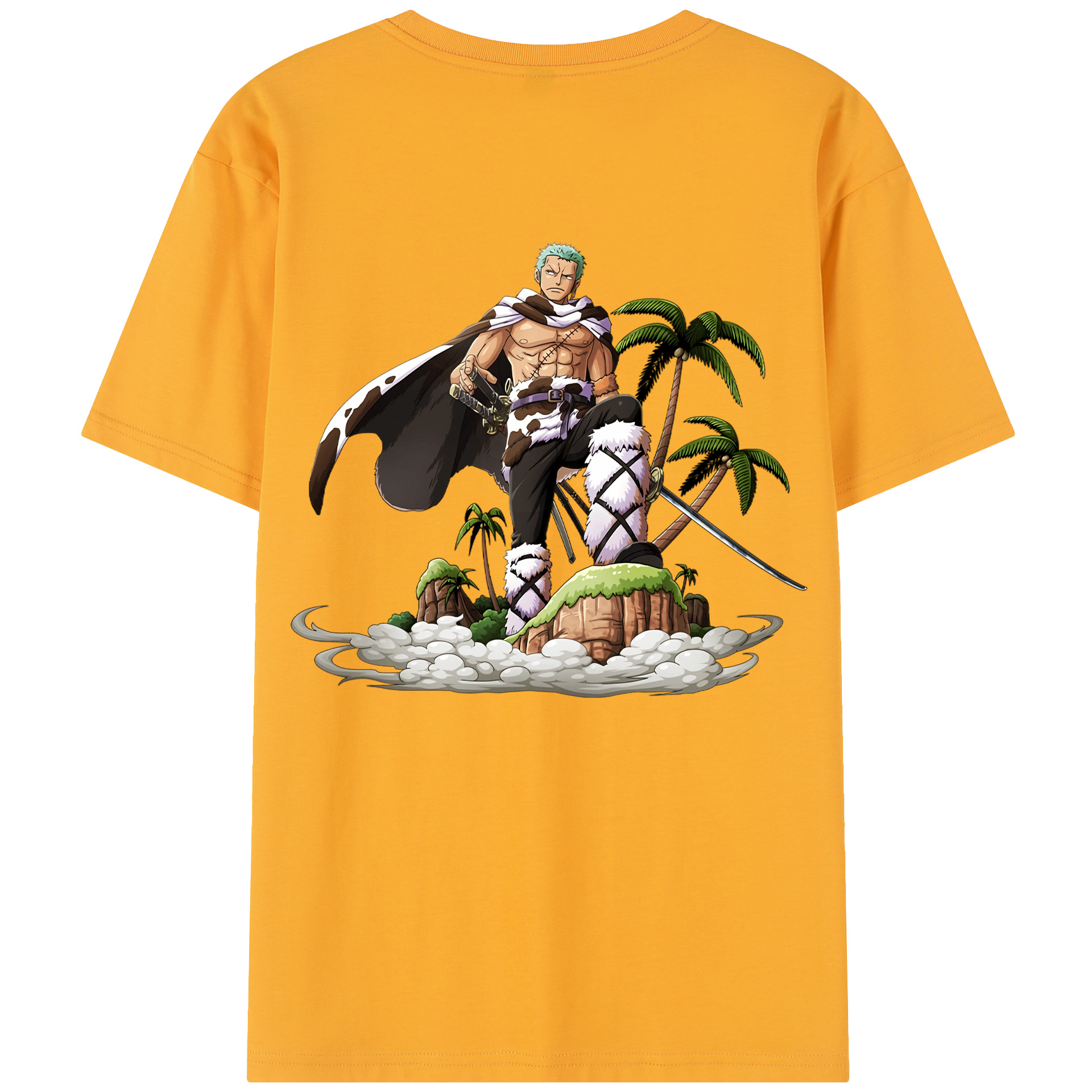 ワンピース ロロノア・ゾロ ONE PIECE Roronoa Zoro レディース半袖Tシャツ(バックプリント)