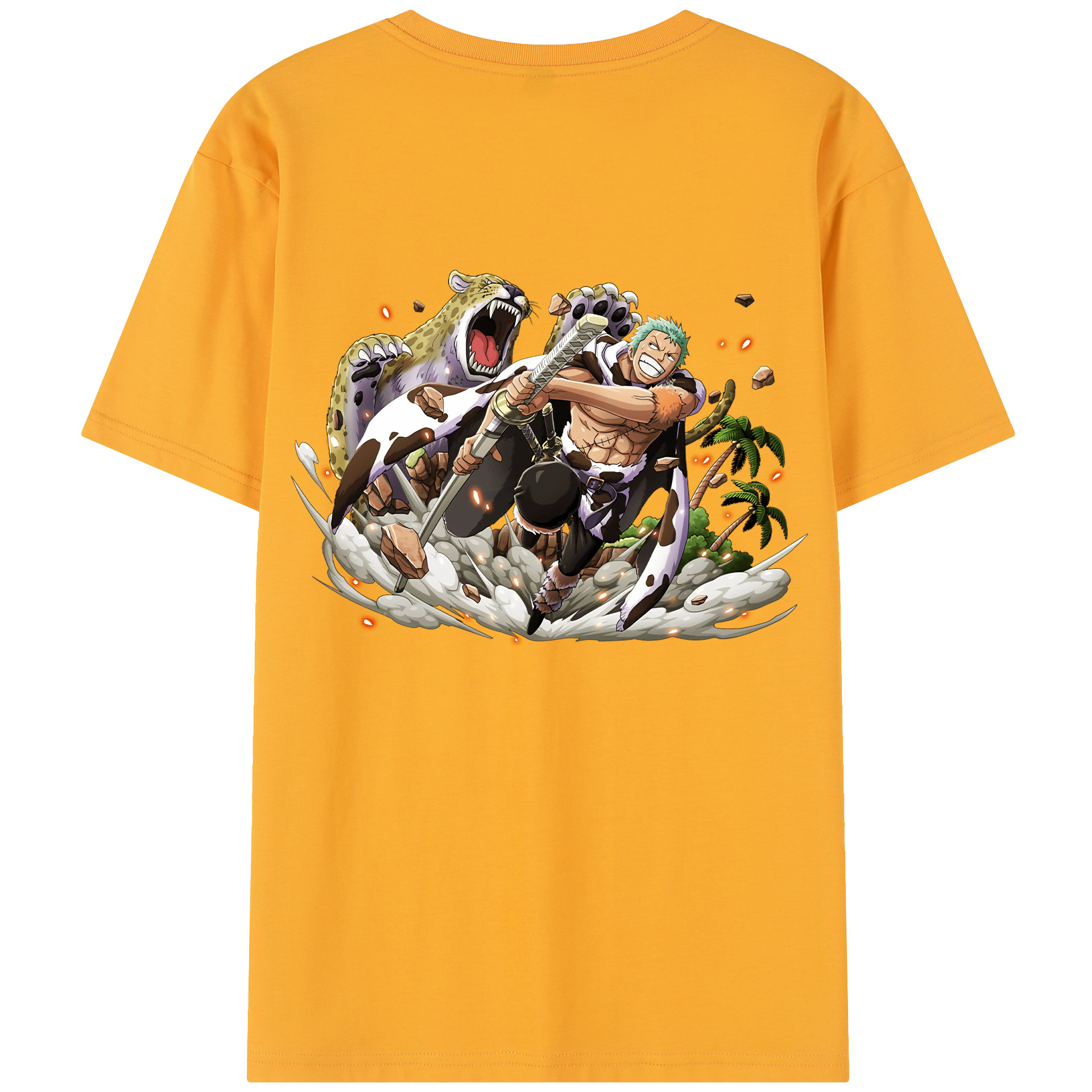 ワンピース ロロノア・ゾロ ONE PIECE Roronoa Zoro レディース半袖Tシャツ(バックプリント)