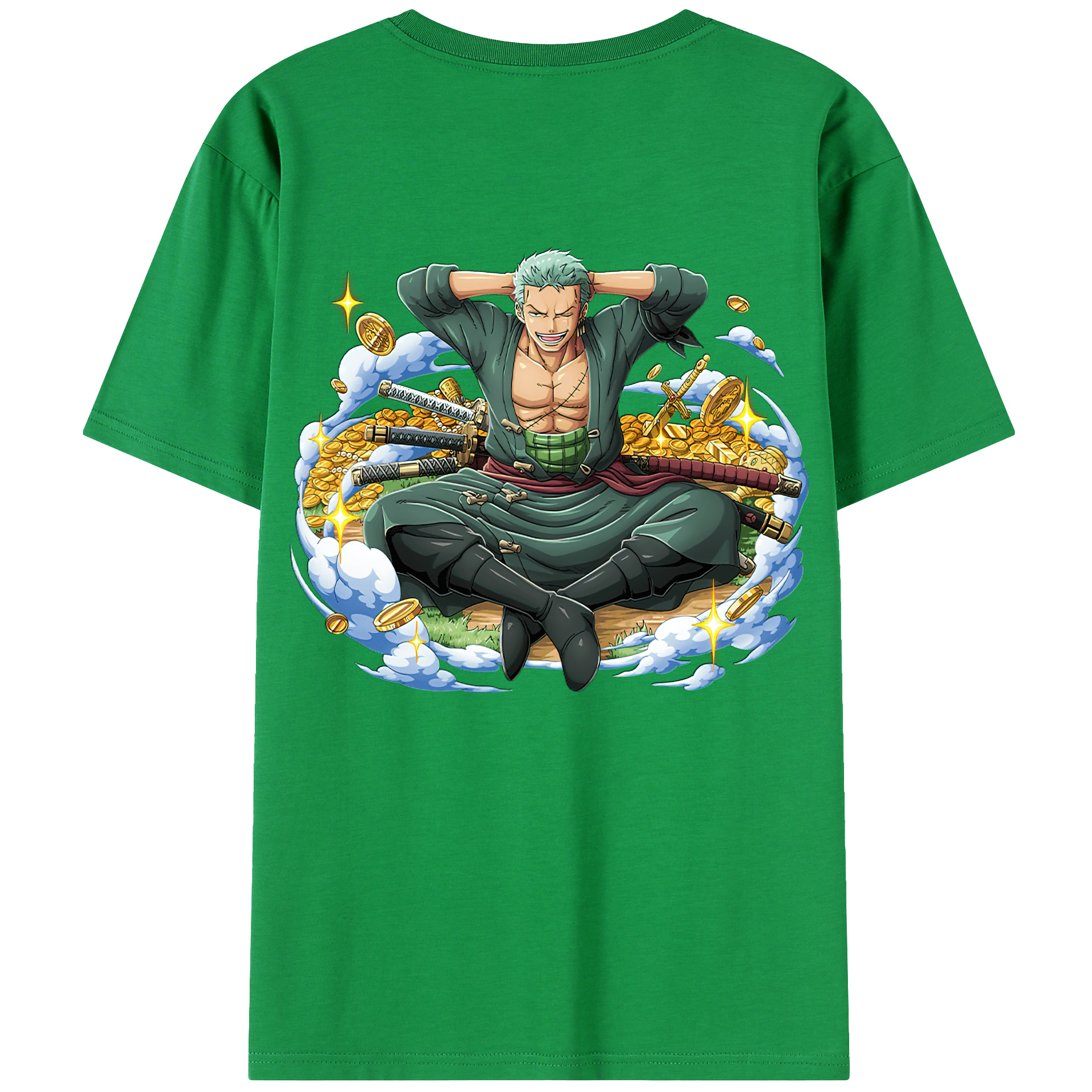 ワンピース ロロノア・ゾロ ONE PIECE Roronoa Zoro レディース半袖Tシャツ(バックプリント)