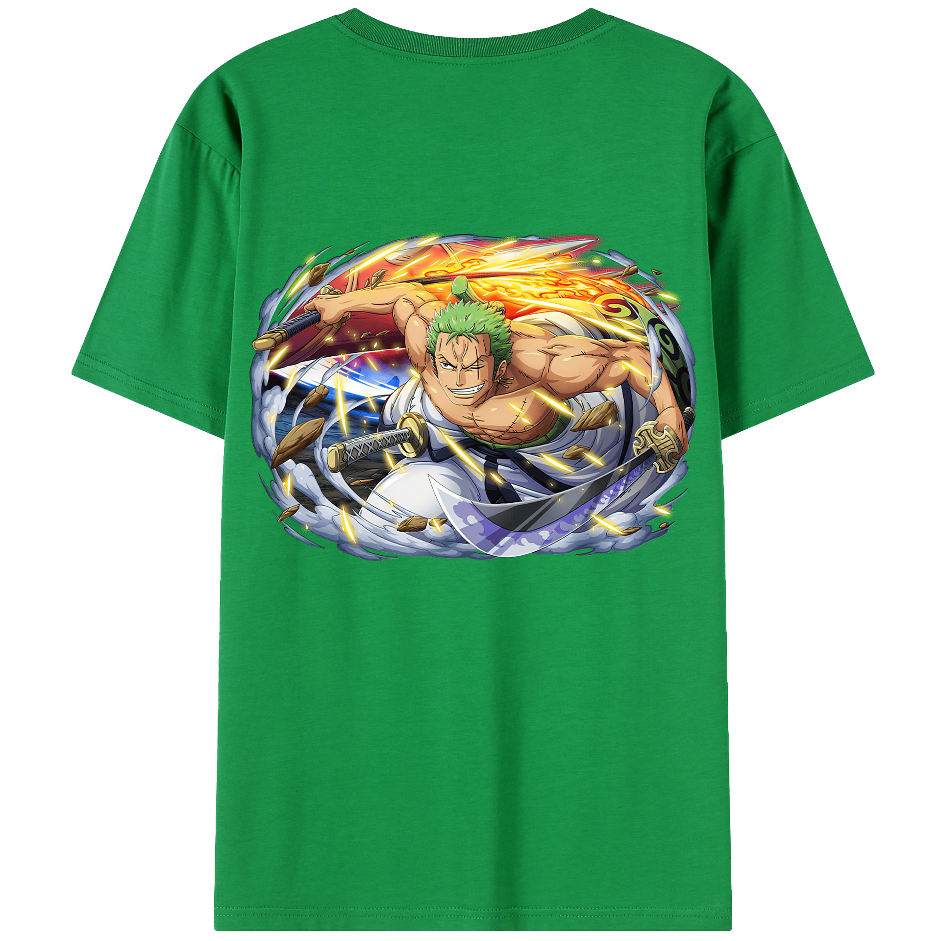 ワンピース ロロノア・ゾロ ONE PIECE Roronoa Zoro レディース半袖Tシャツ(バックプリント)