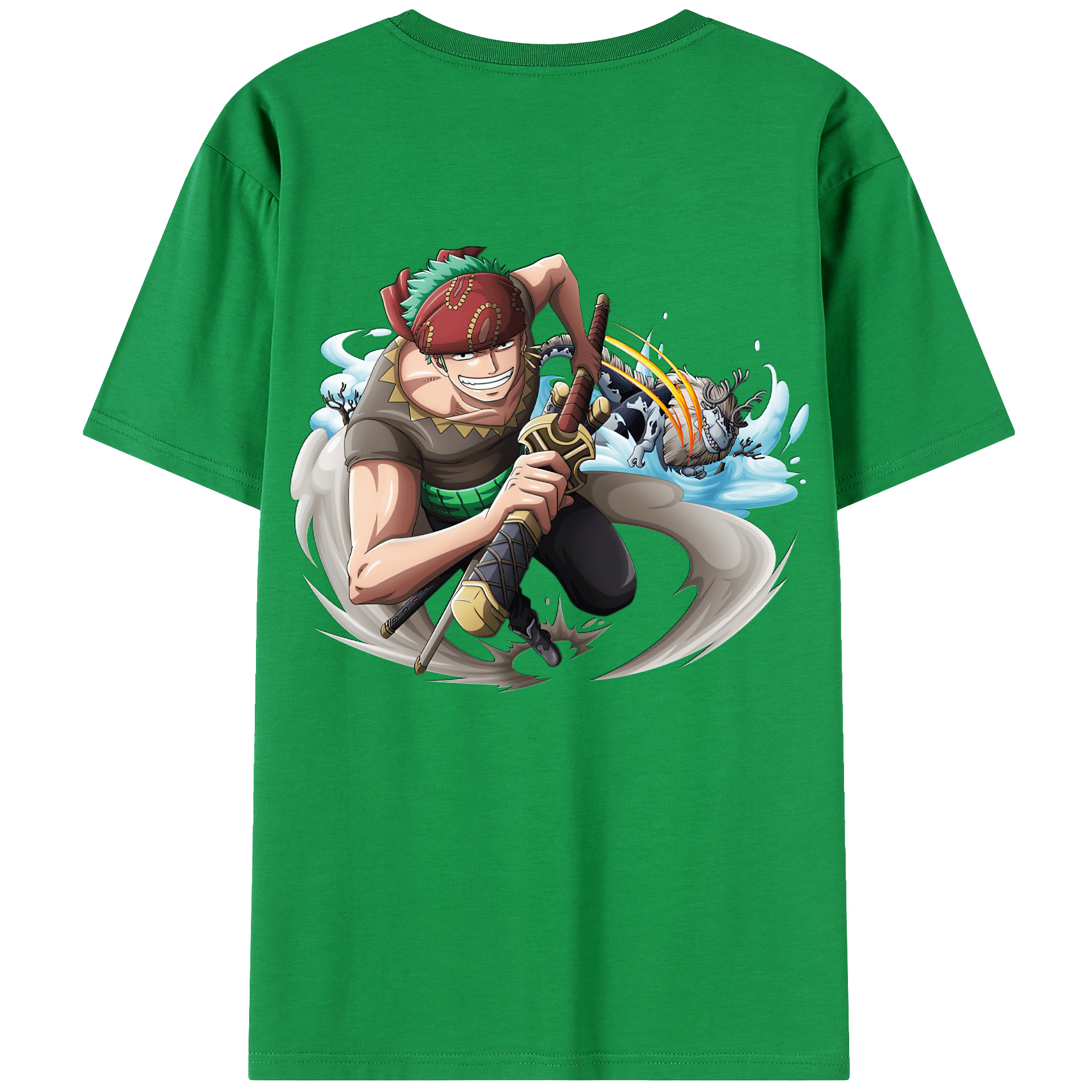 ワンピース ロロノア・ゾロ ONE PIECE Roronoa Zoro レディース半袖Tシャツ(バックプリント)