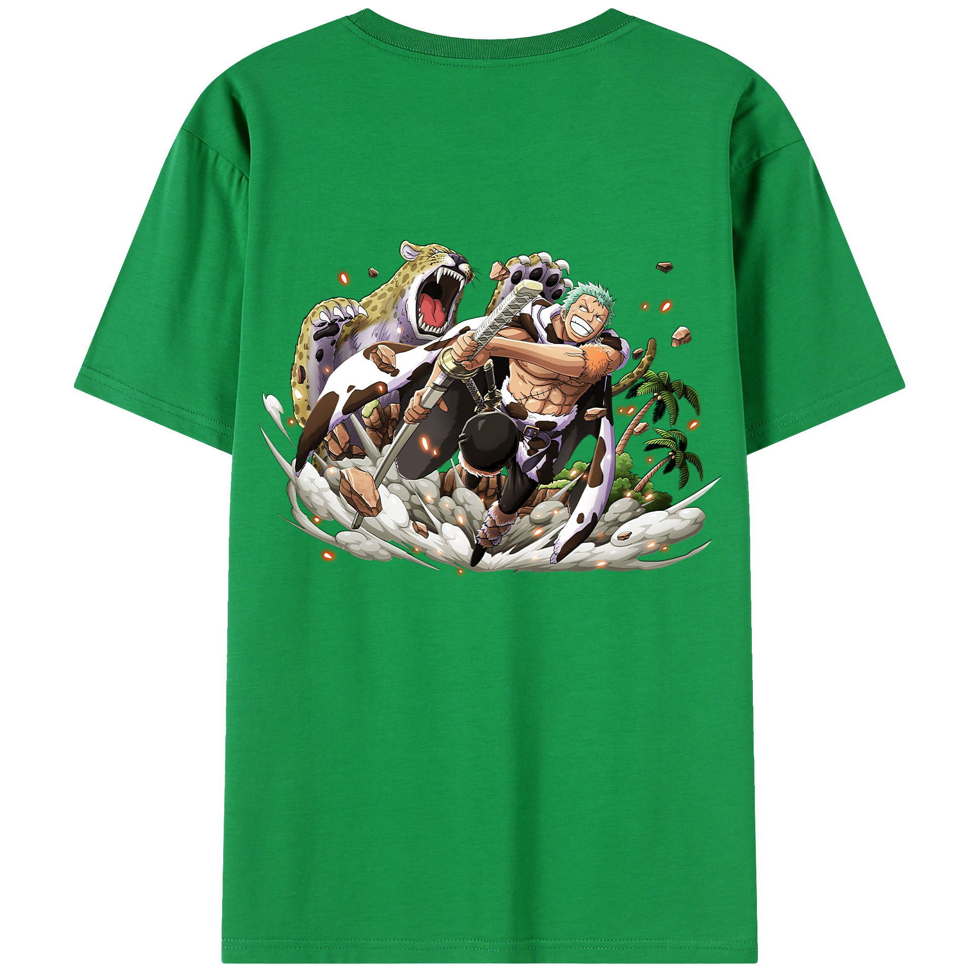 ワンピース ロロノア・ゾロ ONE PIECE Roronoa Zoro レディース半袖Tシャツ(バックプリント)