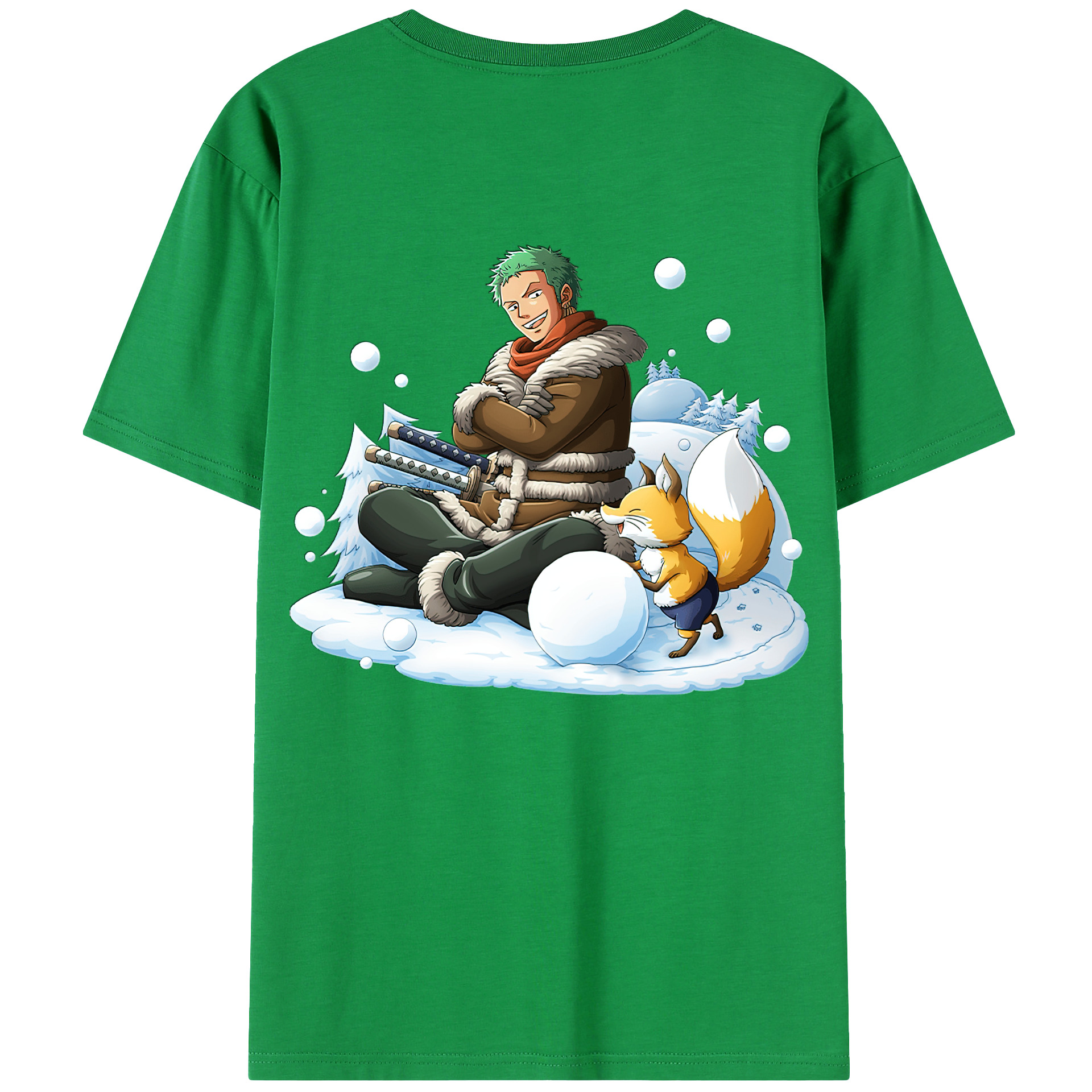 ワンピース ロロノア・ゾロ ONE PIECE Roronoa Zoro レディース半袖Tシャツ(バックプリント)