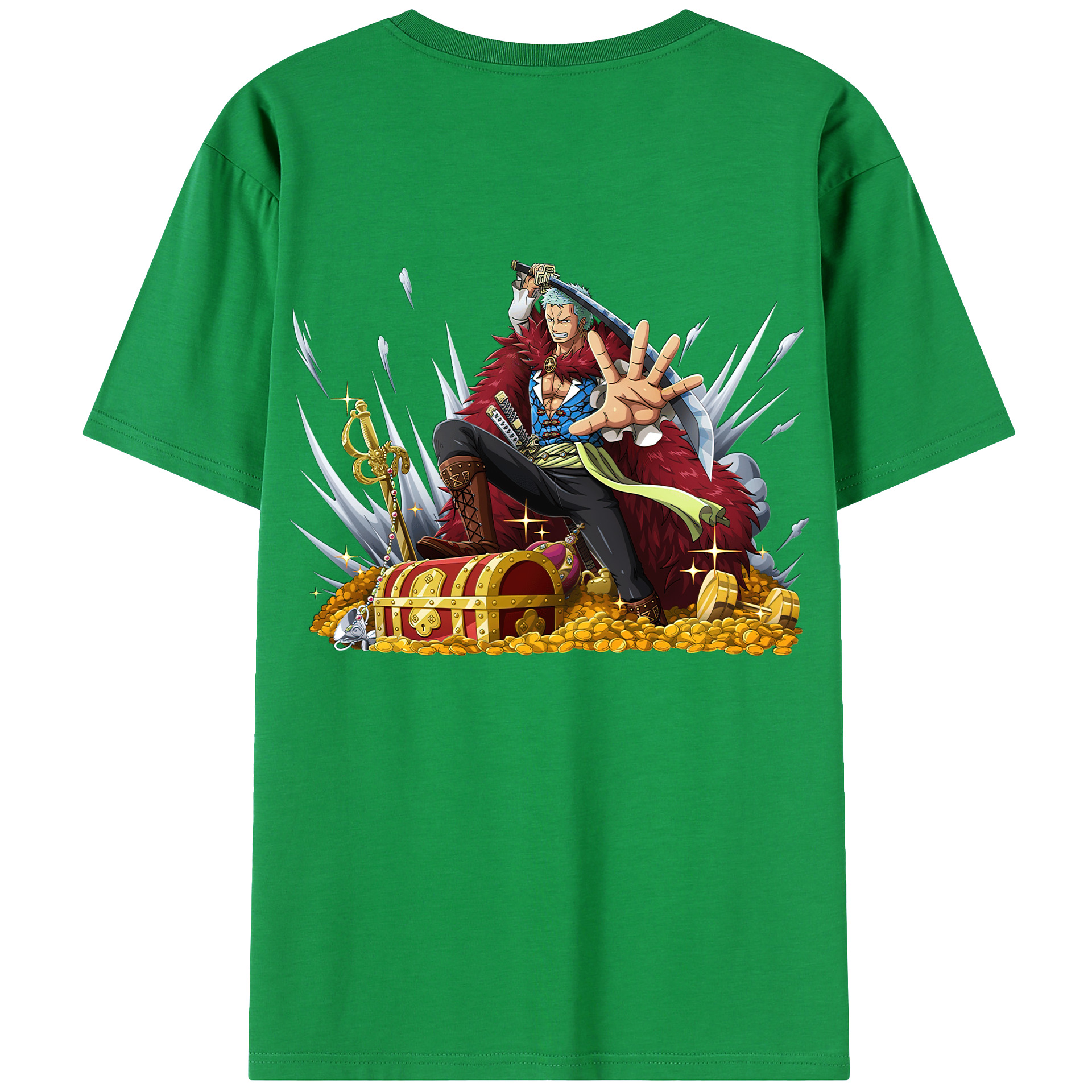 ワンピース ロロノア・ゾロ ONE PIECE Roronoa Zoro レディース半袖Tシャツ(バックプリント)