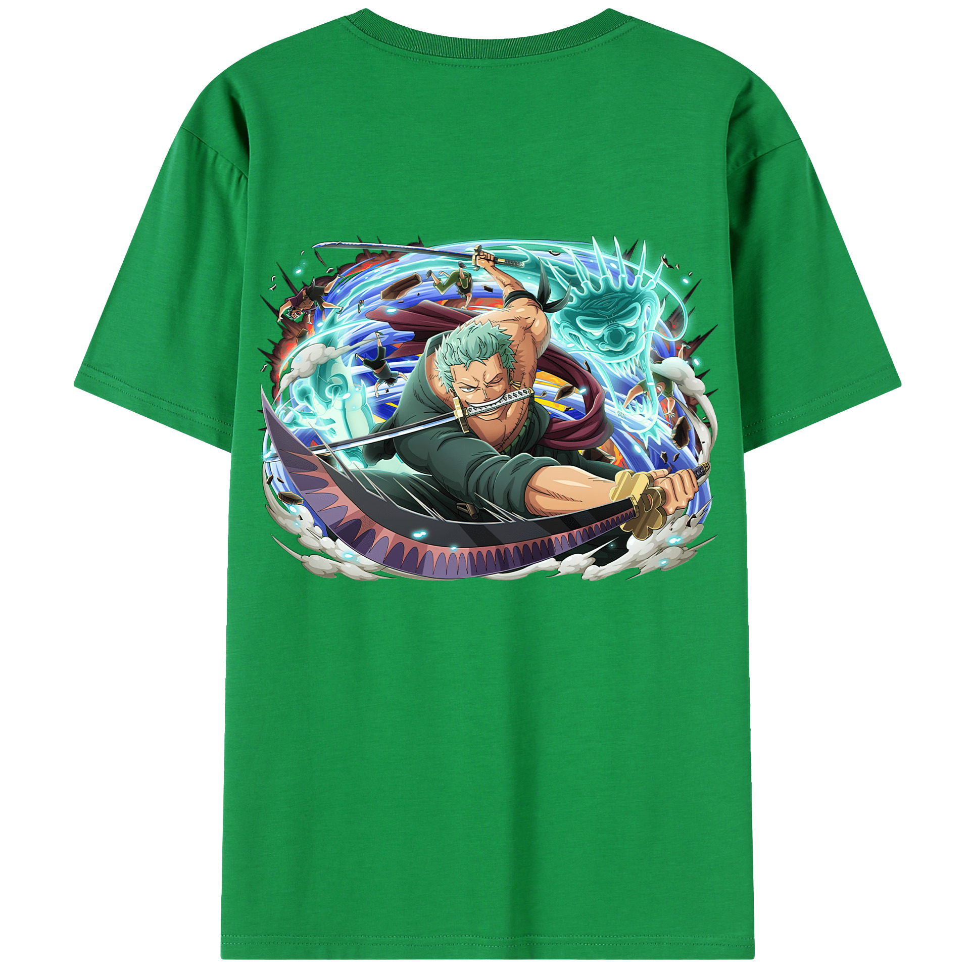 ワンピース ロロノア・ゾロ ONE PIECE Roronoa Zoro レディース半袖Tシャツ(バックプリント)