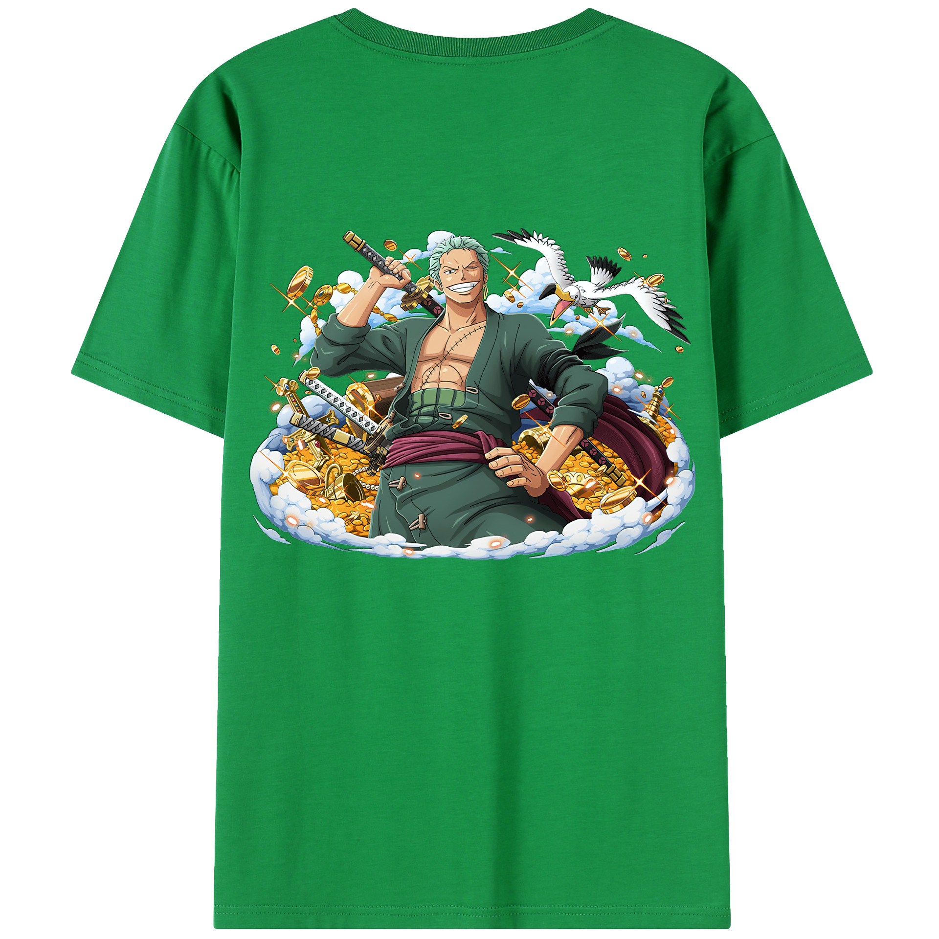 ワンピース ロロノア・ゾロ ONE PIECE Roronoa Zoro レディース半袖Tシャツ(バックプリント)