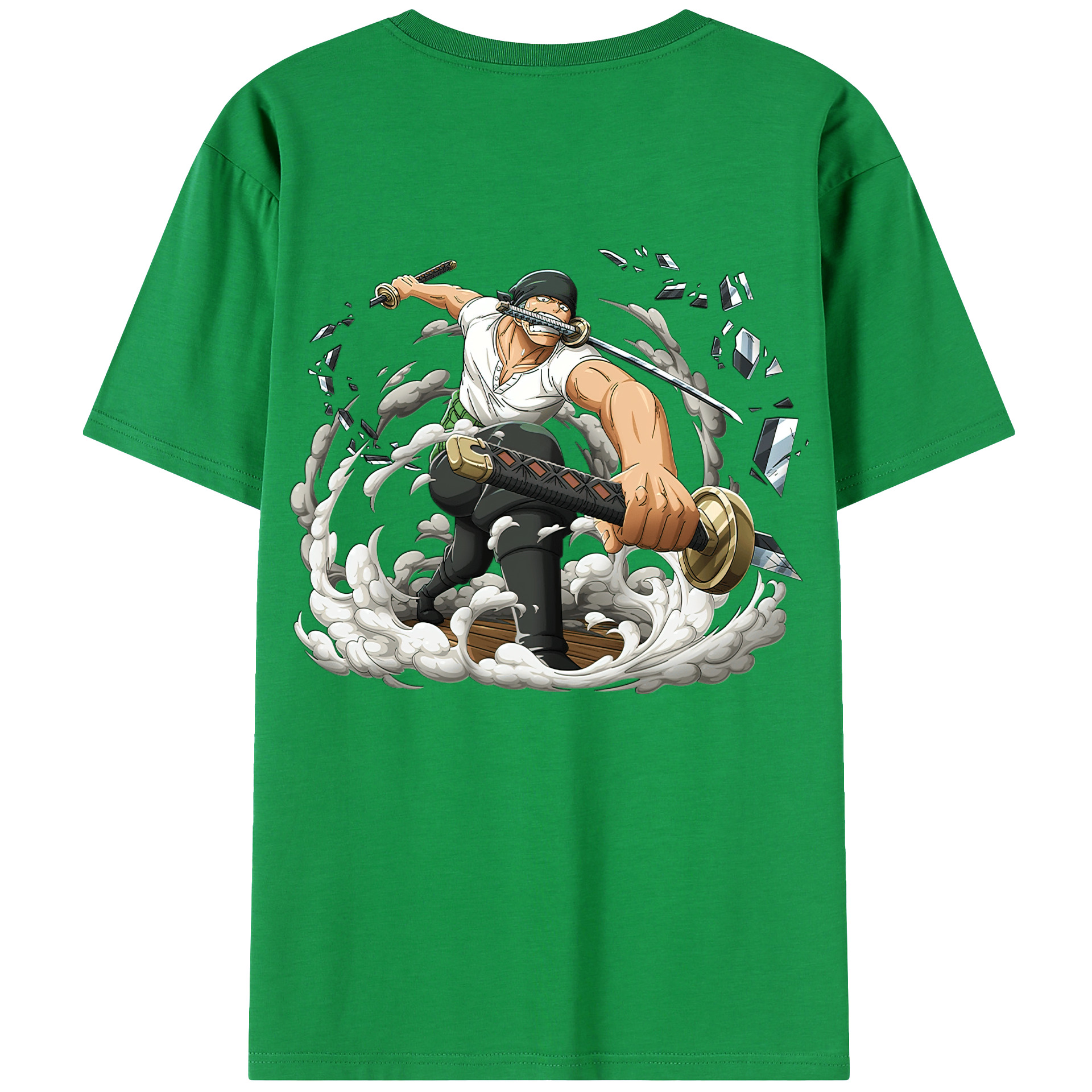 ワンピース ロロノア・ゾロ ONE PIECE Roronoa Zoro レディース半袖Tシャツ(バックプリント)