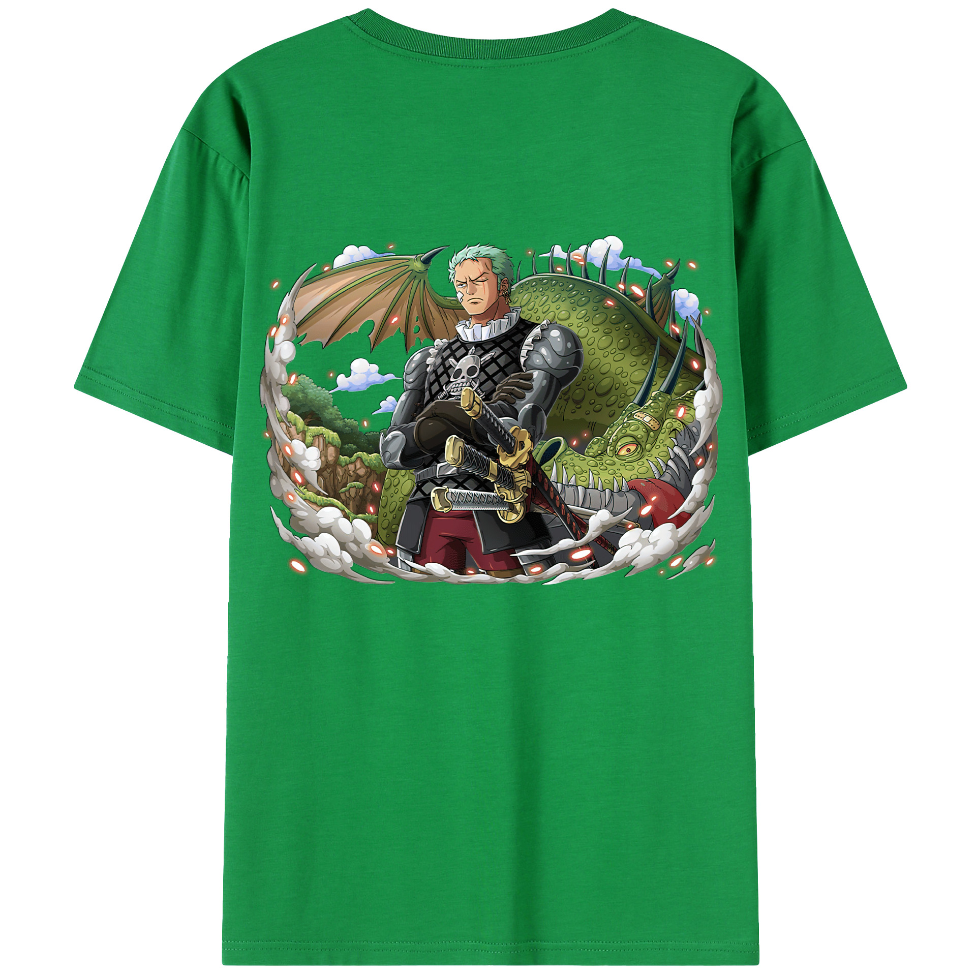 ワンピース ロロノア・ゾロ ONE PIECE Roronoa Zoro レディース半袖Tシャツ(バックプリント)