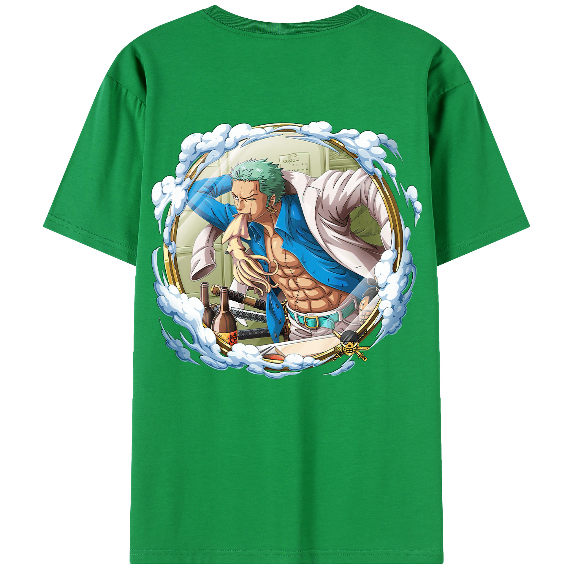 ワンピース ロロノア・ゾロ ONE PIECE Roronoa Zoro レディース半袖Tシャツ(バックプリント)