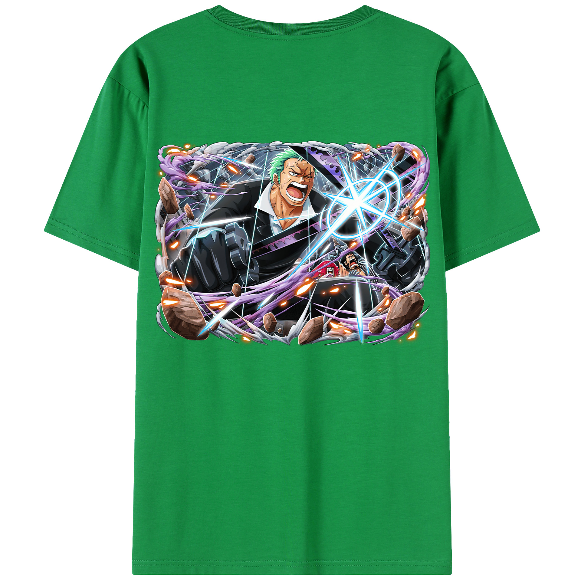 ワンピース ロロノア・ゾロ ONE PIECE Roronoa Zoro レディース半袖Tシャツ(バックプリント)