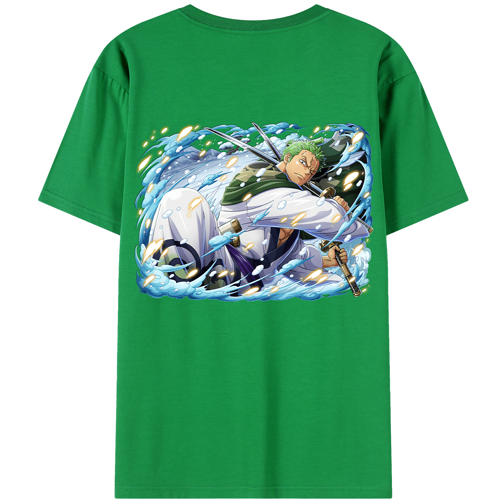 ワンピース ロロノア・ゾロ ONE PIECE Roronoa Zoro レディース半袖Tシャツ(バックプリント)