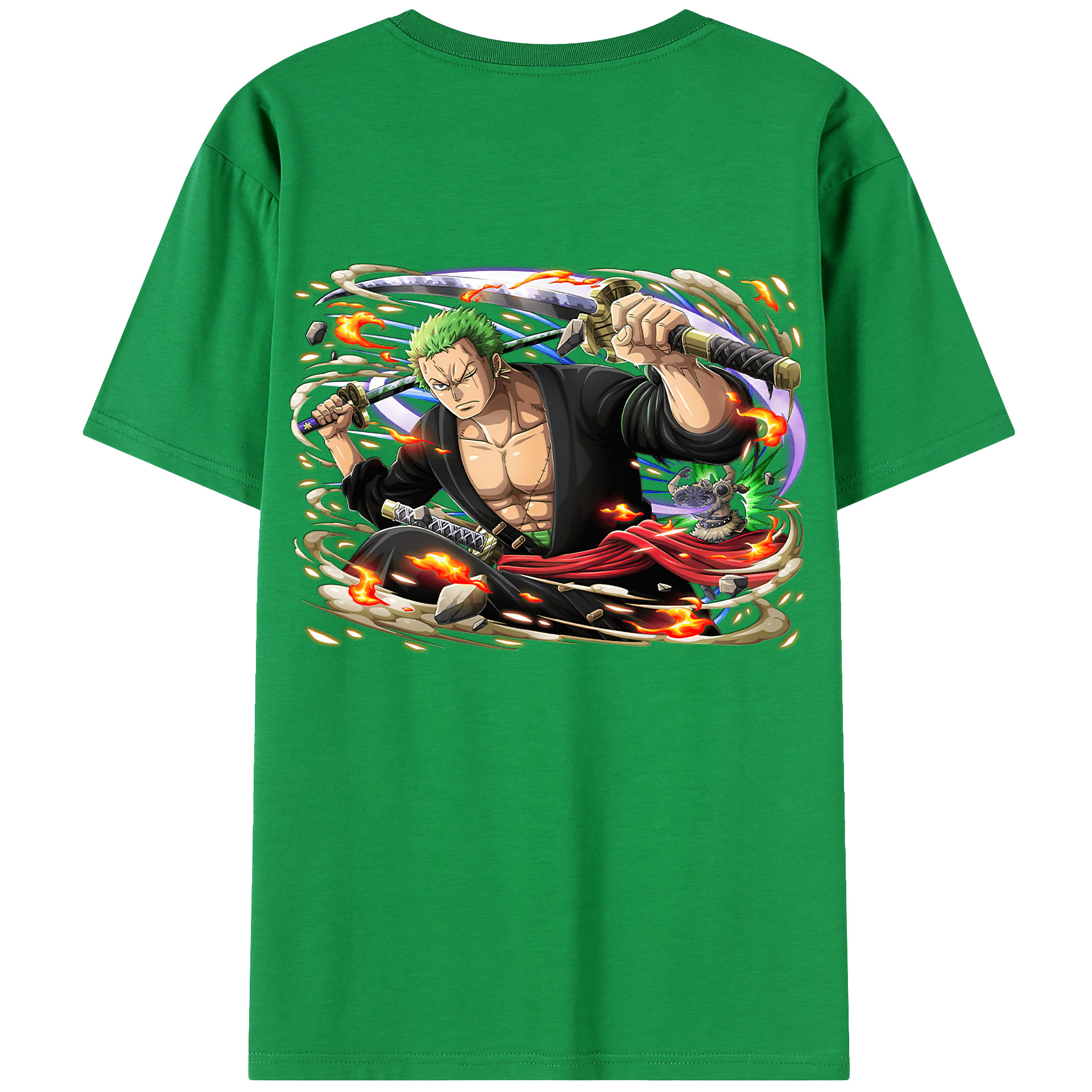 ワンピース ロロノア・ゾロ ONE PIECE Roronoa Zoro レディース半袖Tシャツ(バックプリント)