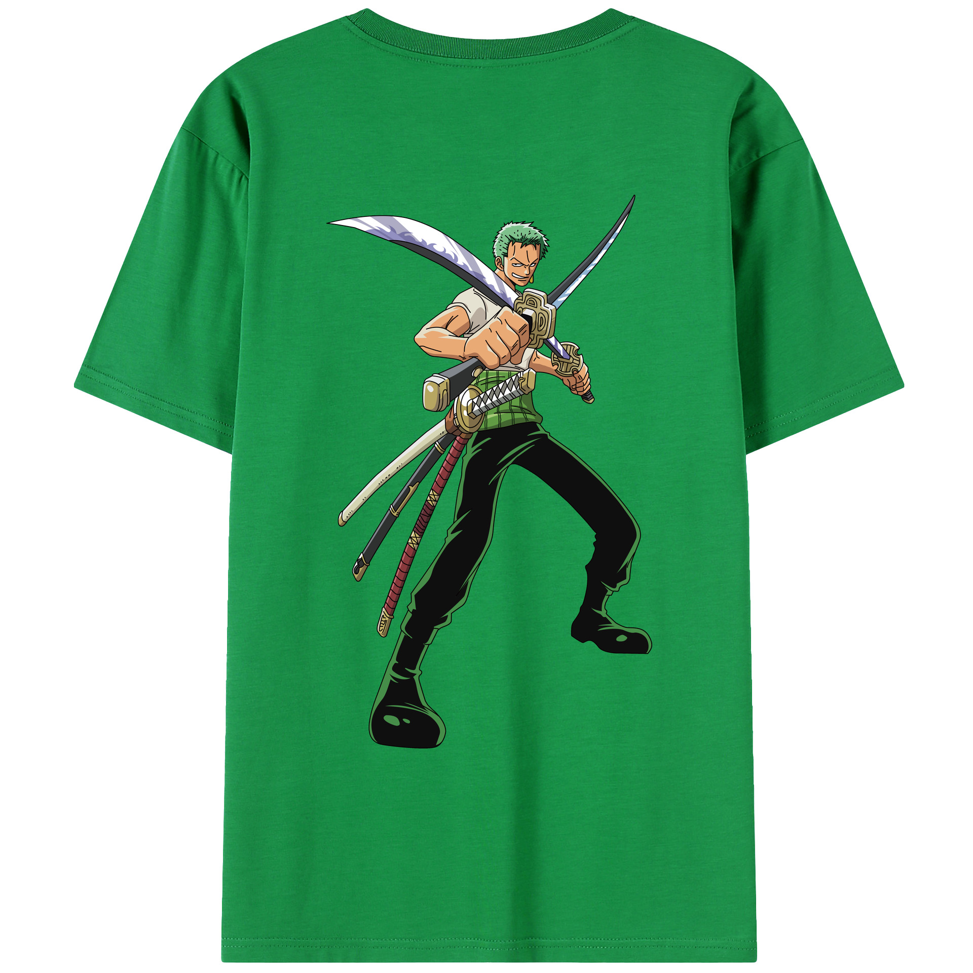 ワンピース ロロノア・ゾロ ONE PIECE Roronoa Zoro レディース半袖Tシャツ(バックプリント)