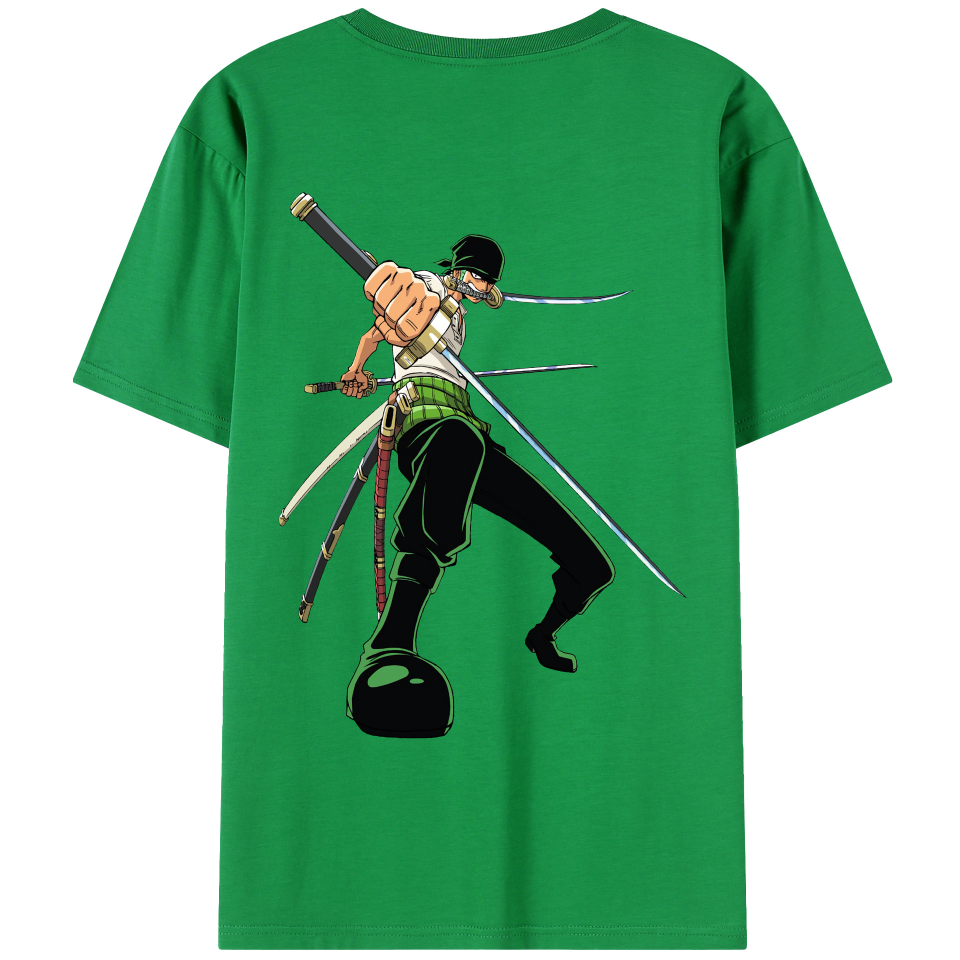 ワンピース ロロノア・ゾロ ONE PIECE Roronoa Zoro レディース半袖Tシャツ(バックプリント)