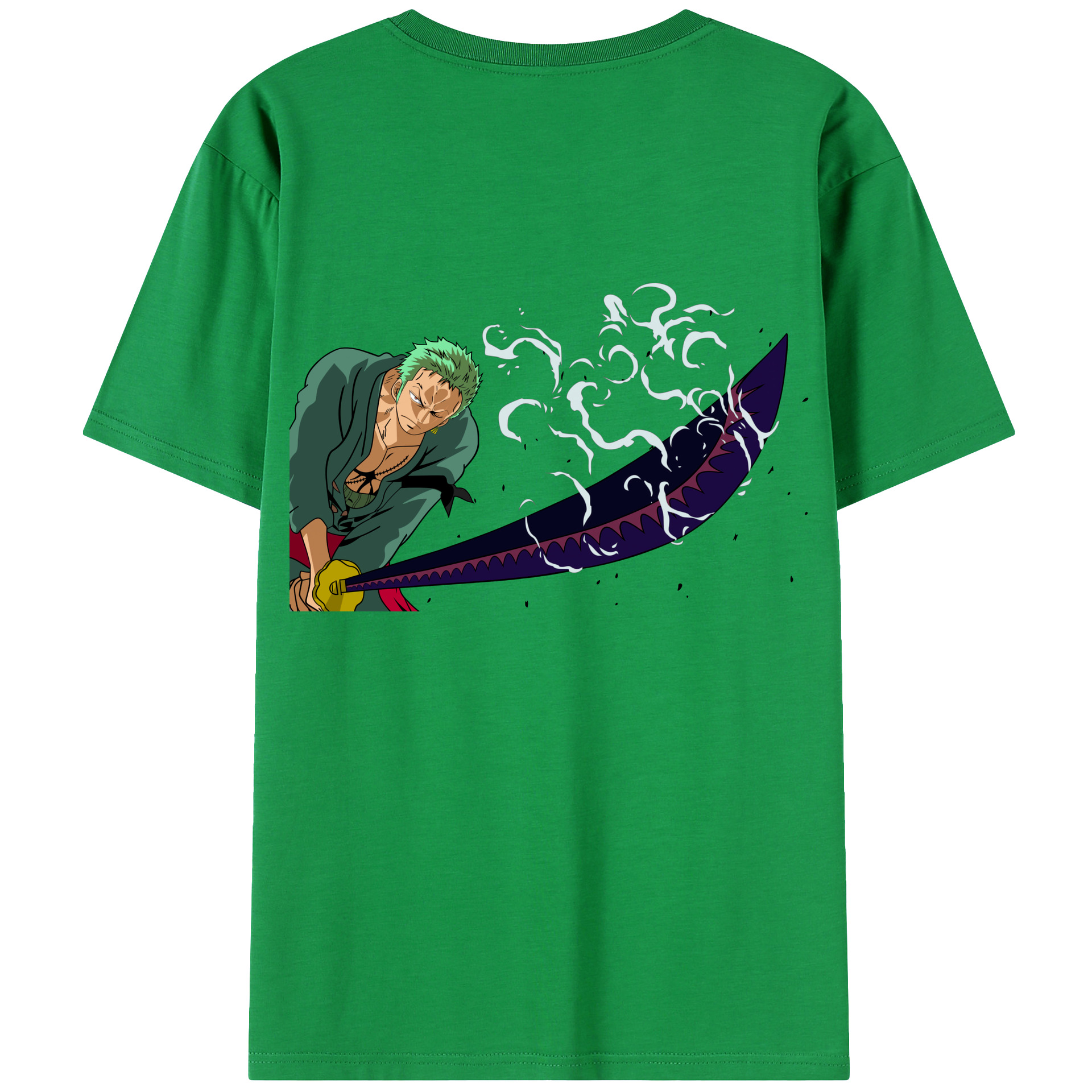 ワンピース ロロノア・ゾロ ONE PIECE Roronoa Zoro レディース半袖Tシャツ(バックプリント)