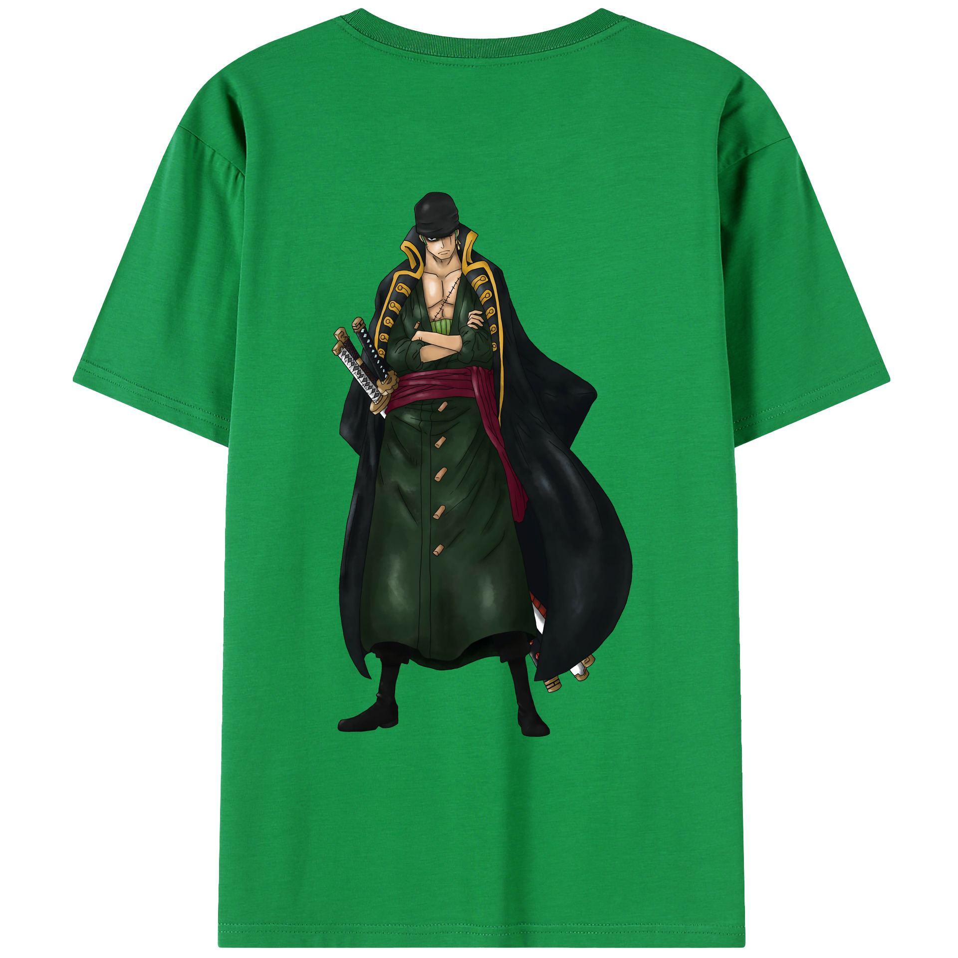ワンピース ロロノア・ゾロ ONE PIECE Roronoa Zoro レディース半袖Tシャツ(バックプリント)
