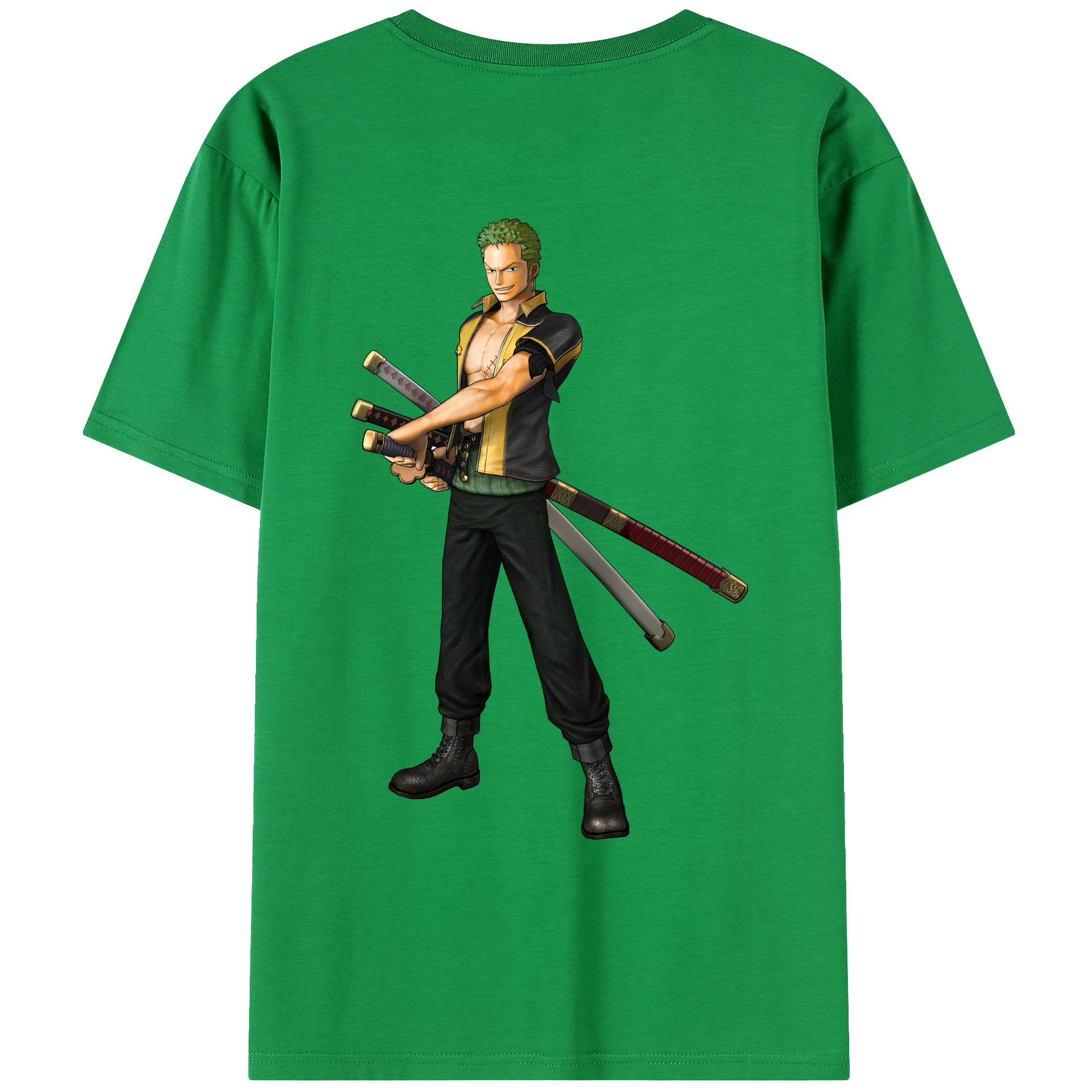 ワンピース ロロノア・ゾロ ONE PIECE Roronoa Zoro レディース半袖Tシャツ(バックプリント)