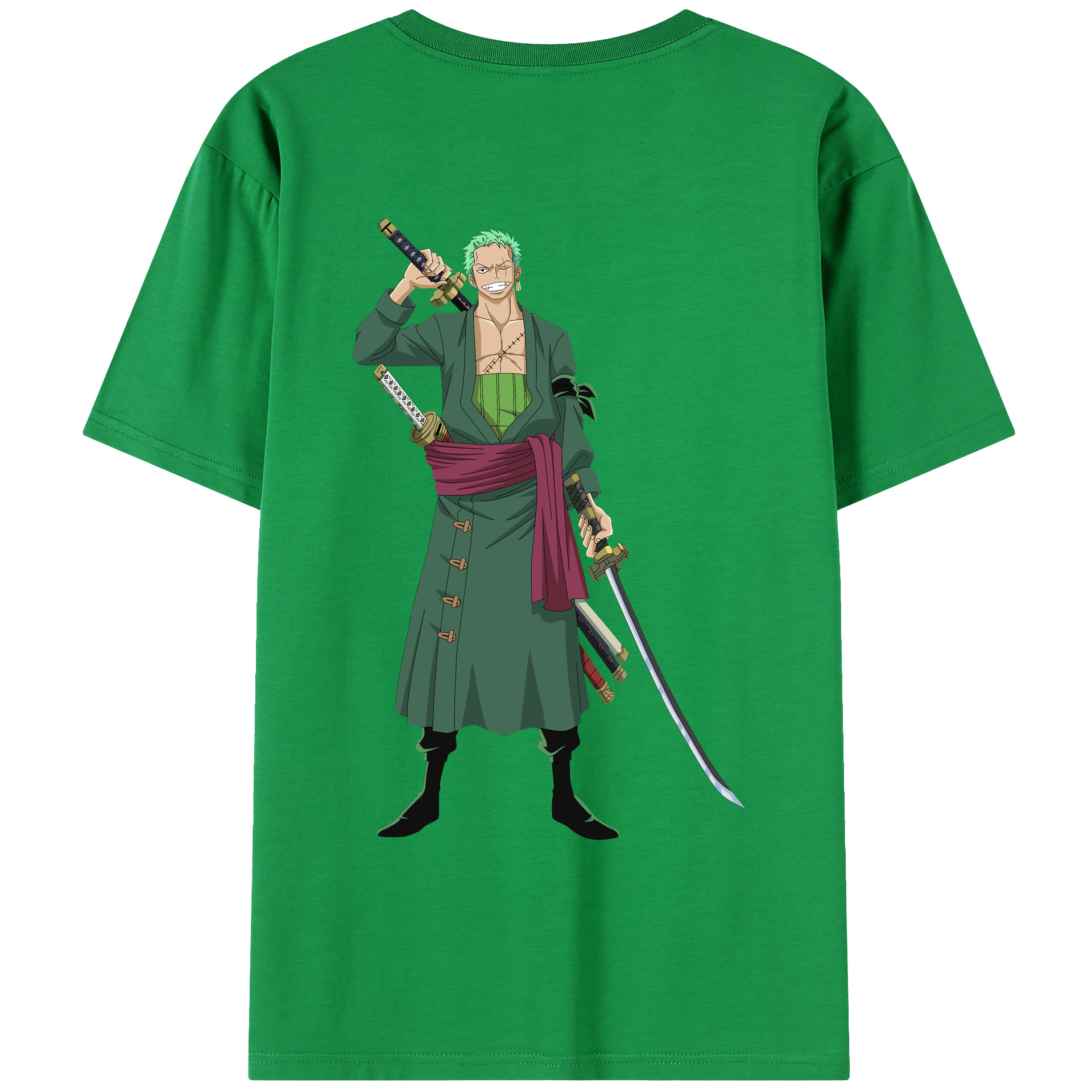 ワンピース ロロノア・ゾロ ONE PIECE Roronoa Zoro レディース半袖Tシャツ(バックプリント)