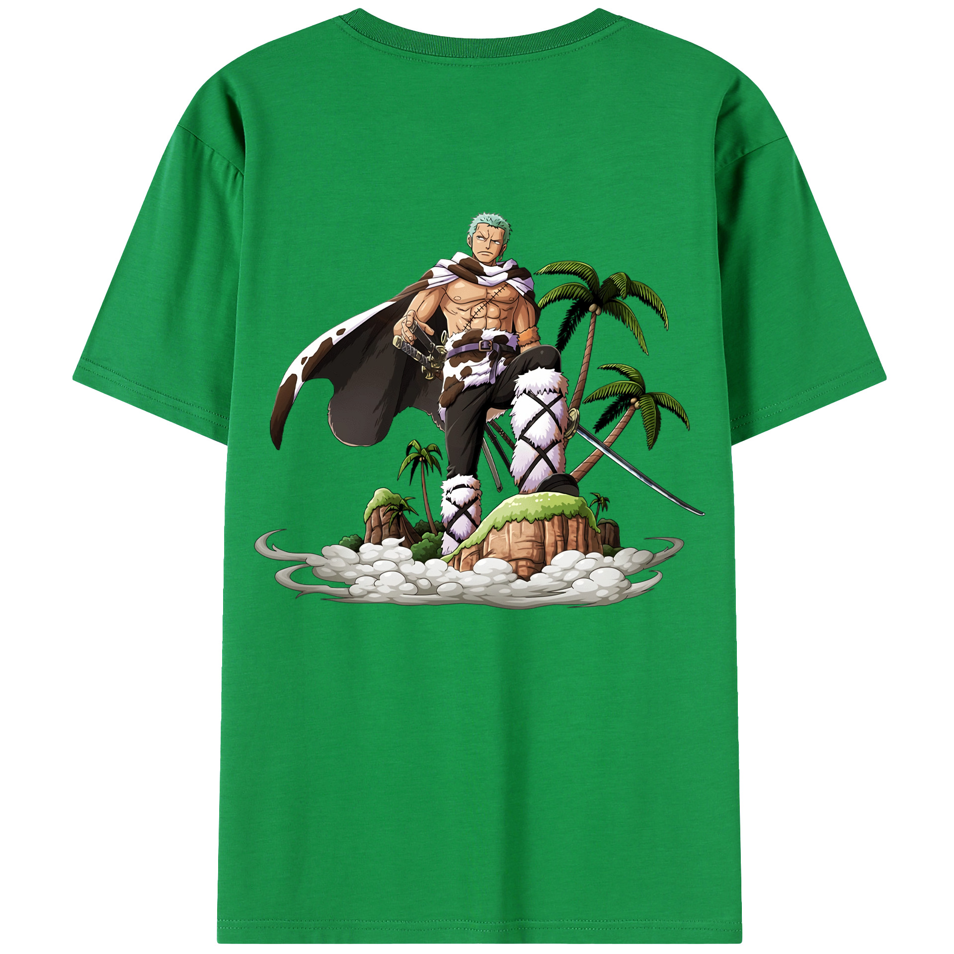 ワンピース ロロノア・ゾロ ONE PIECE Roronoa Zoro レディース半袖Tシャツ(バックプリント)
