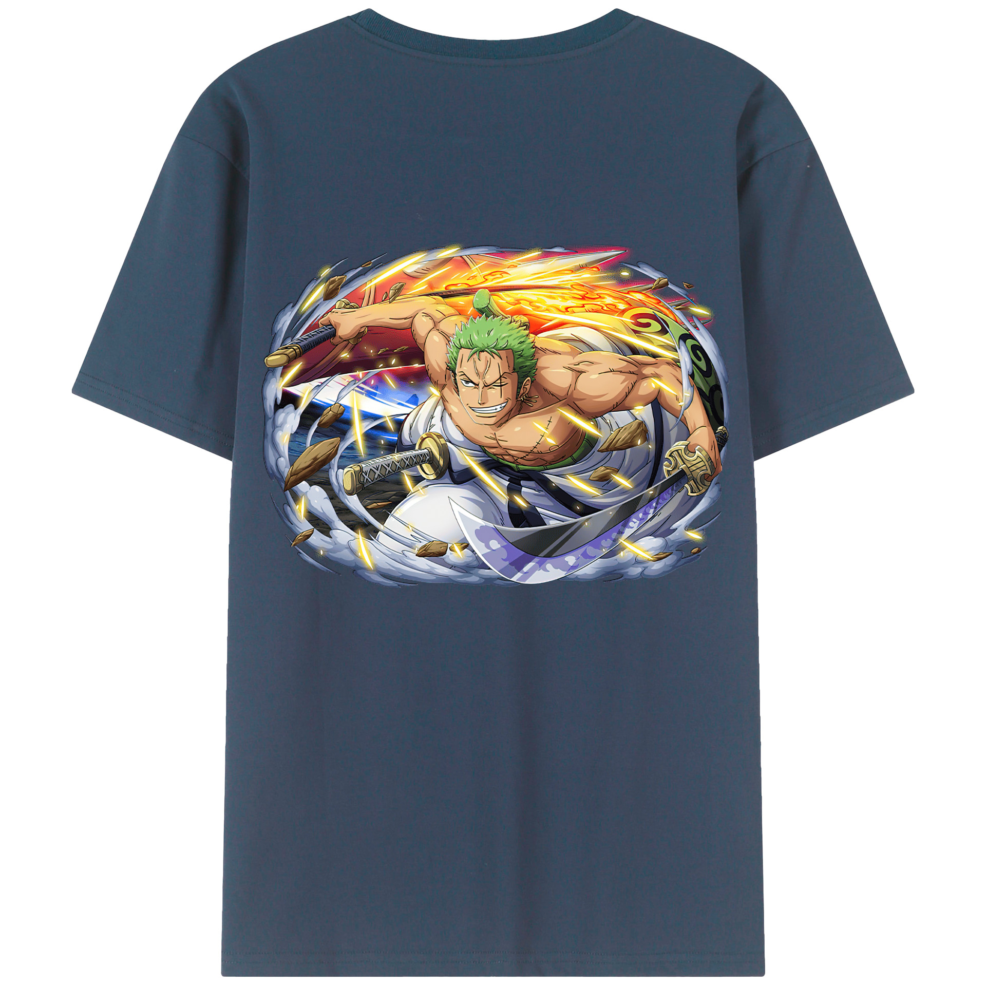 ワンピース ロロノア・ゾロ ONE PIECE Roronoa Zoro レディース半袖Tシャツ(バックプリント)