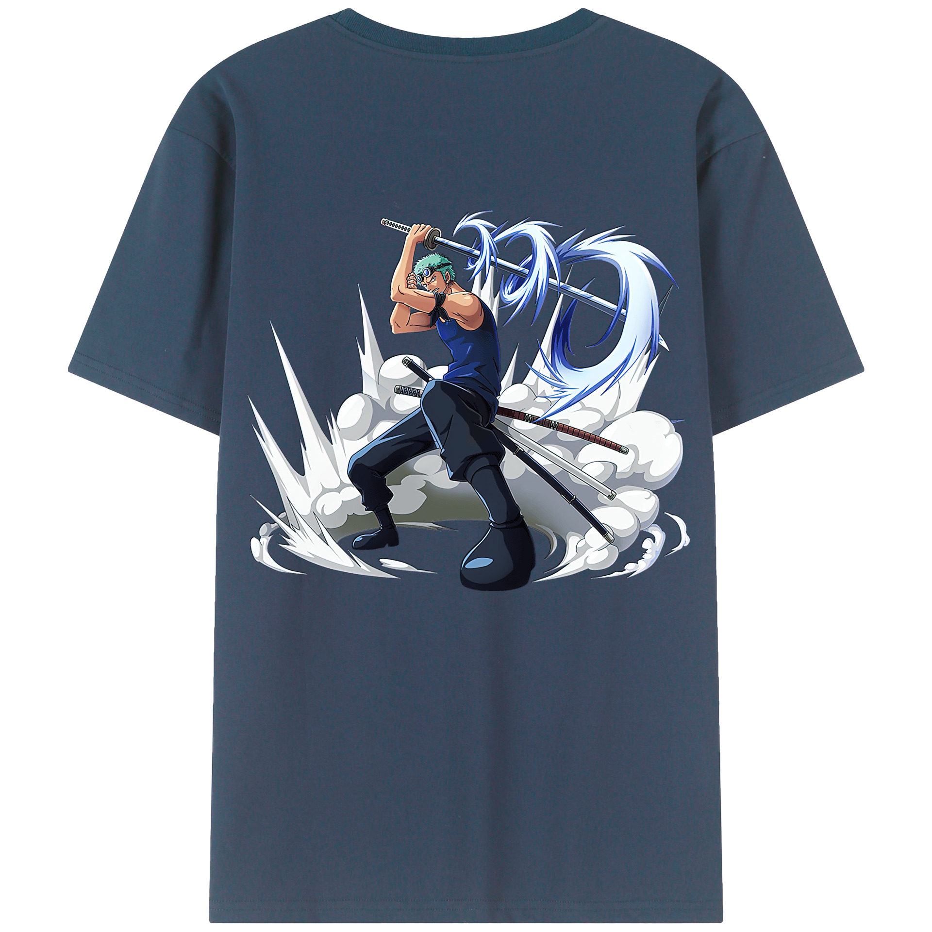 ワンピース ロロノア・ゾロ ONE PIECE Roronoa Zoro レディース半袖Tシャツ(バックプリント)
