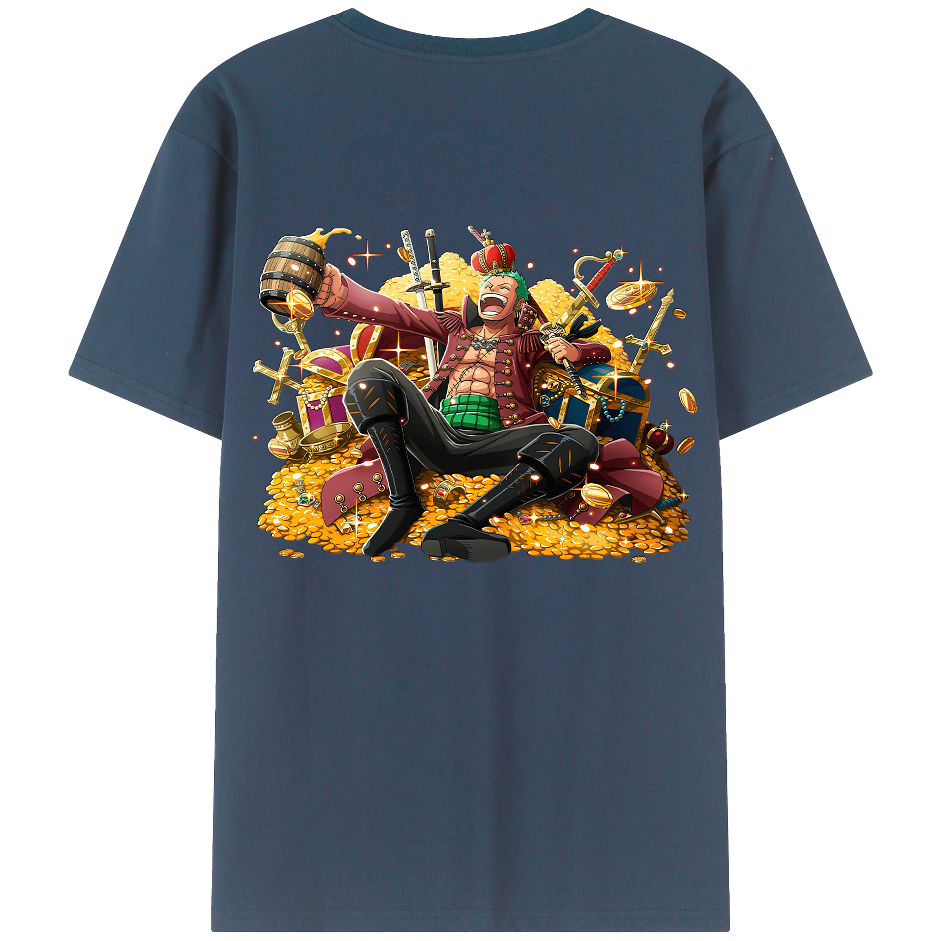 ワンピース ロロノア・ゾロ ONE PIECE Roronoa Zoro レディース半袖Tシャツ(バックプリント)