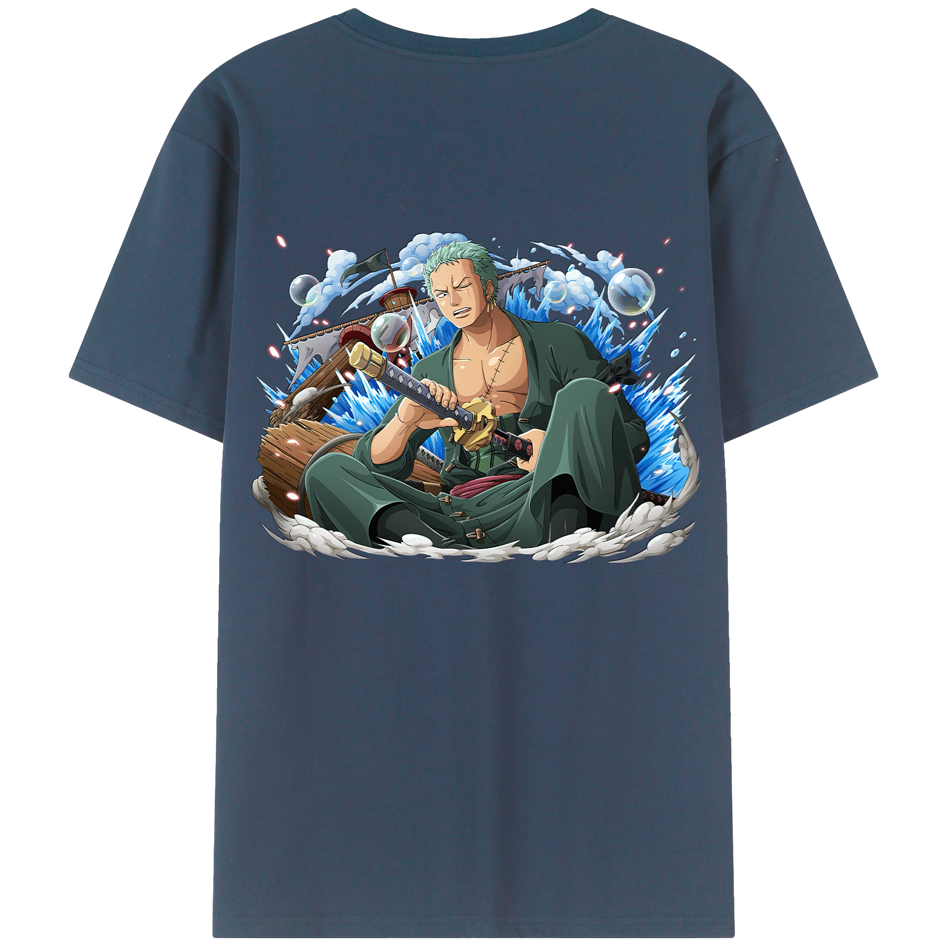 ワンピース ロロノア・ゾロ ONE PIECE Roronoa Zoro レディース半袖Tシャツ(バックプリント)
