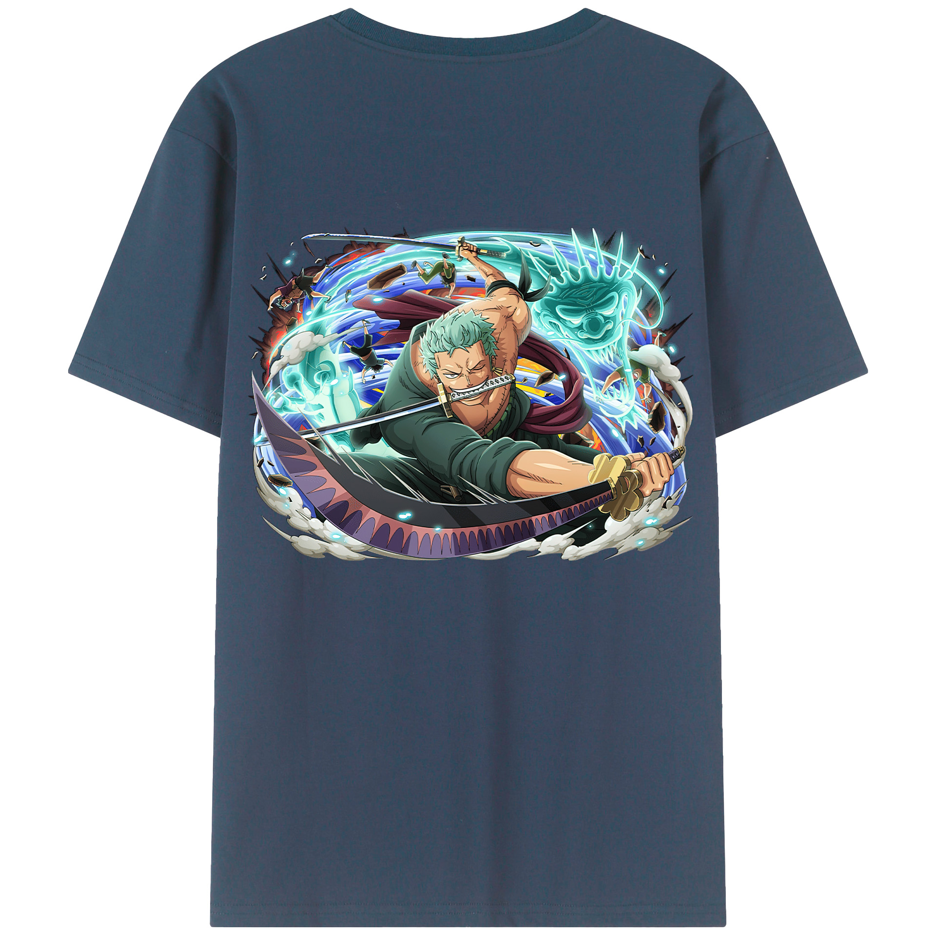 ワンピース ロロノア・ゾロ ONE PIECE Roronoa Zoro レディース半袖Tシャツ(バックプリント)