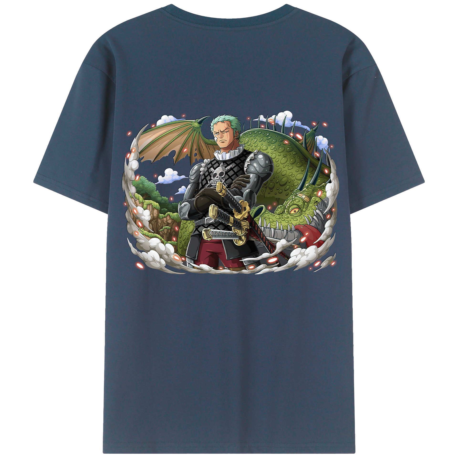 ワンピース ロロノア・ゾロ ONE PIECE Roronoa Zoro レディース半袖Tシャツ(バックプリント)