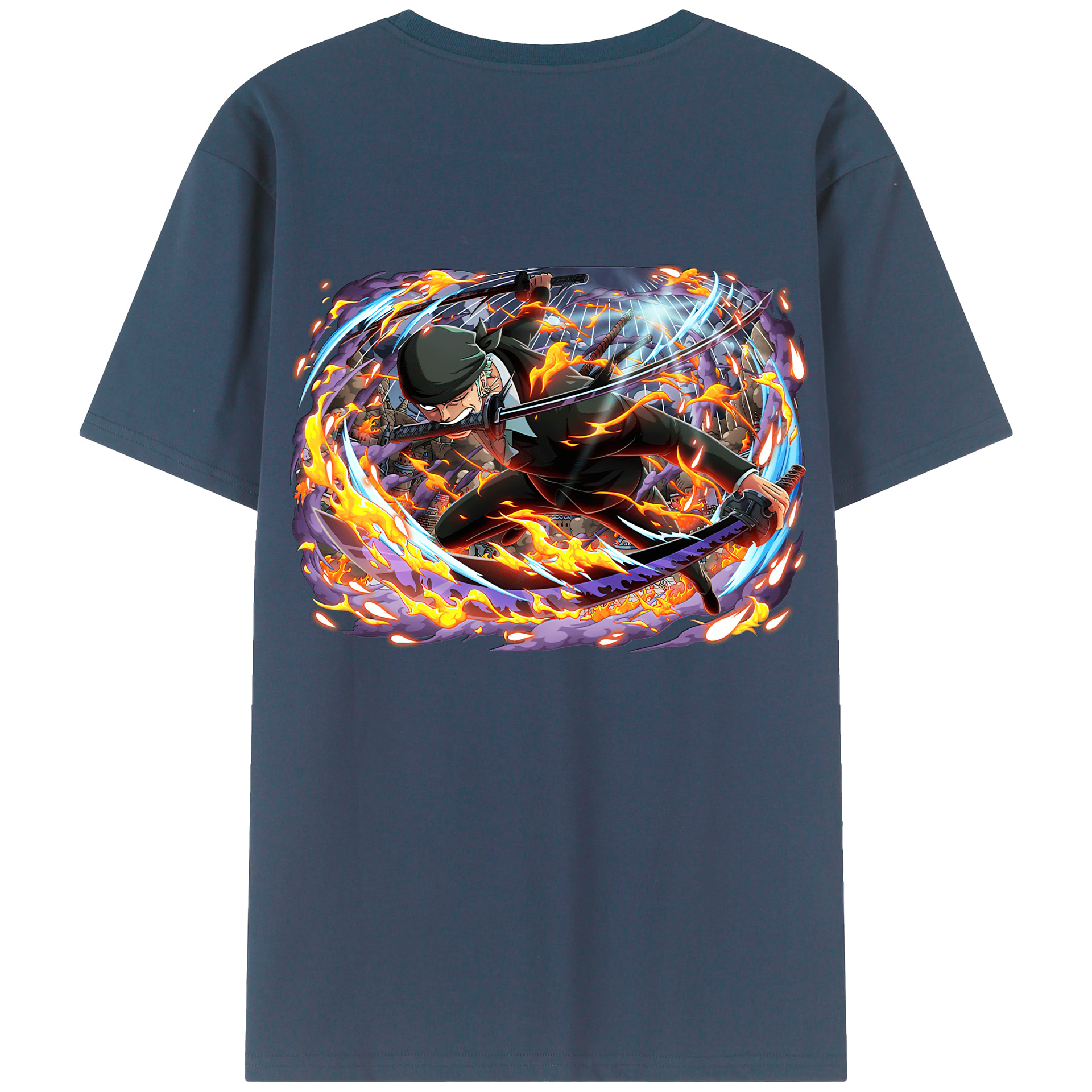 ワンピース ロロノア・ゾロ ONE PIECE Roronoa Zoro レディース半袖Tシャツ(バックプリント)