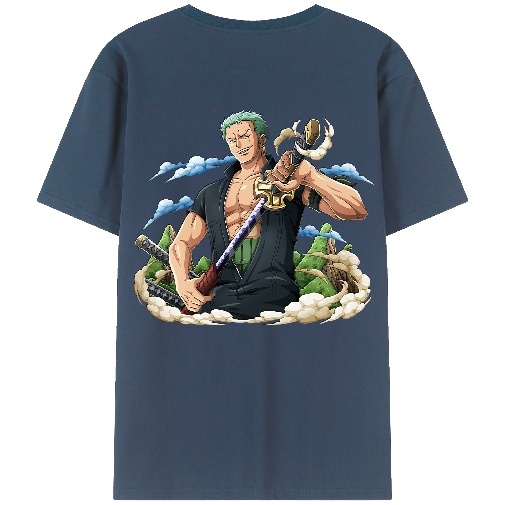 ワンピース ロロノア・ゾロ ONE PIECE Roronoa Zoro レディース半袖Tシャツ(バックプリント)