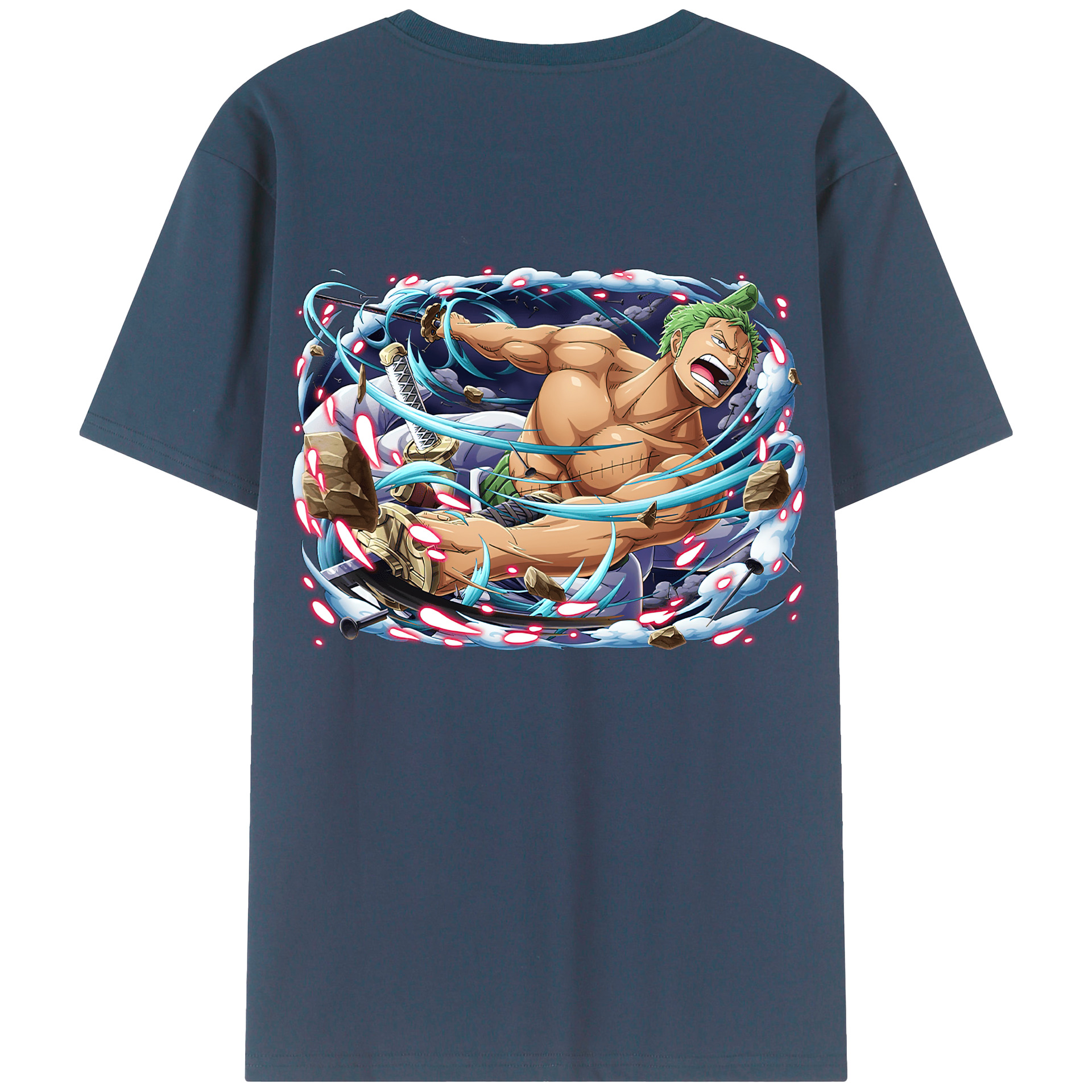 ワンピース ロロノア・ゾロ ONE PIECE Roronoa Zoro レディース半袖Tシャツ(バックプリント)