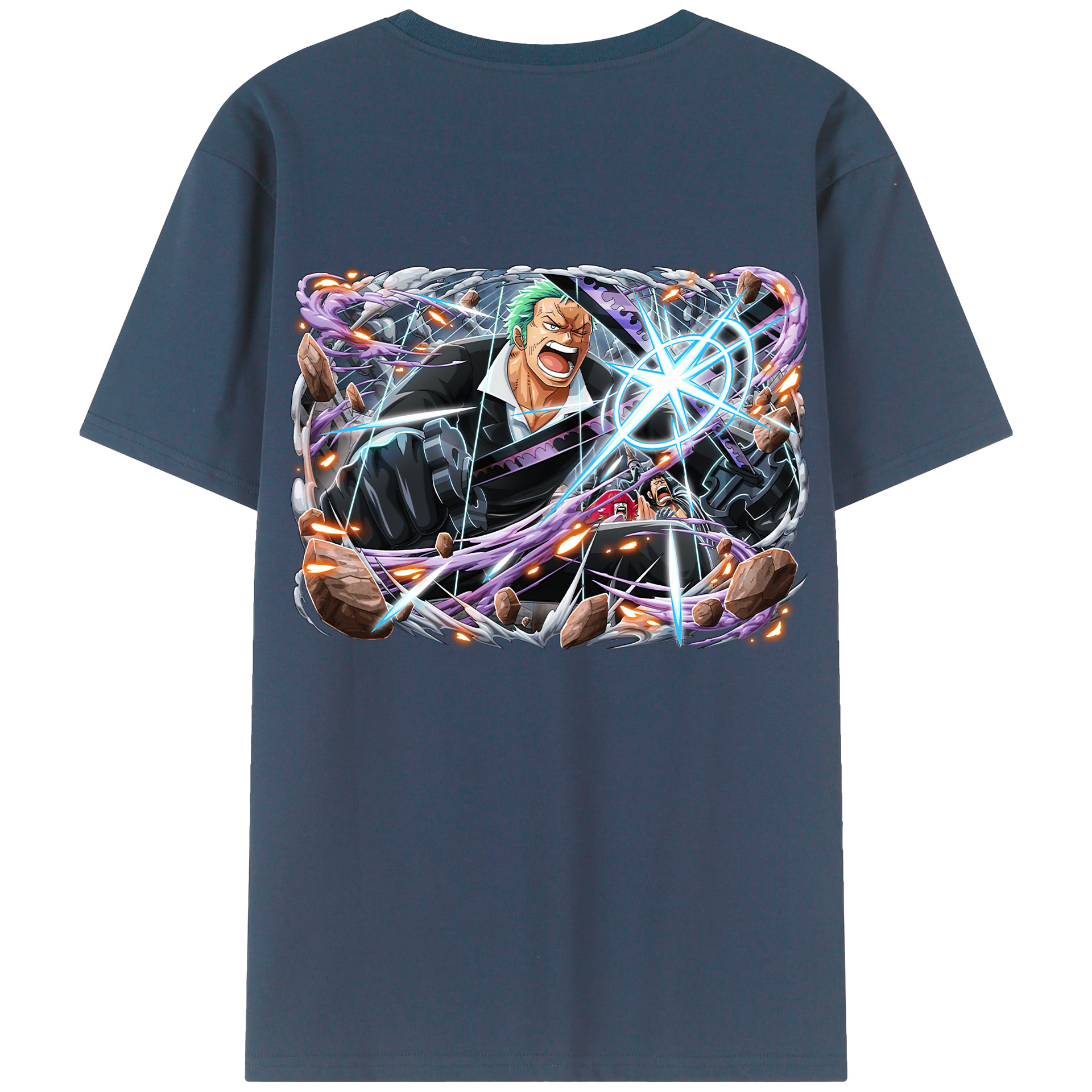 ワンピース ロロノア・ゾロ ONE PIECE Roronoa Zoro レディース半袖Tシャツ(バックプリント)