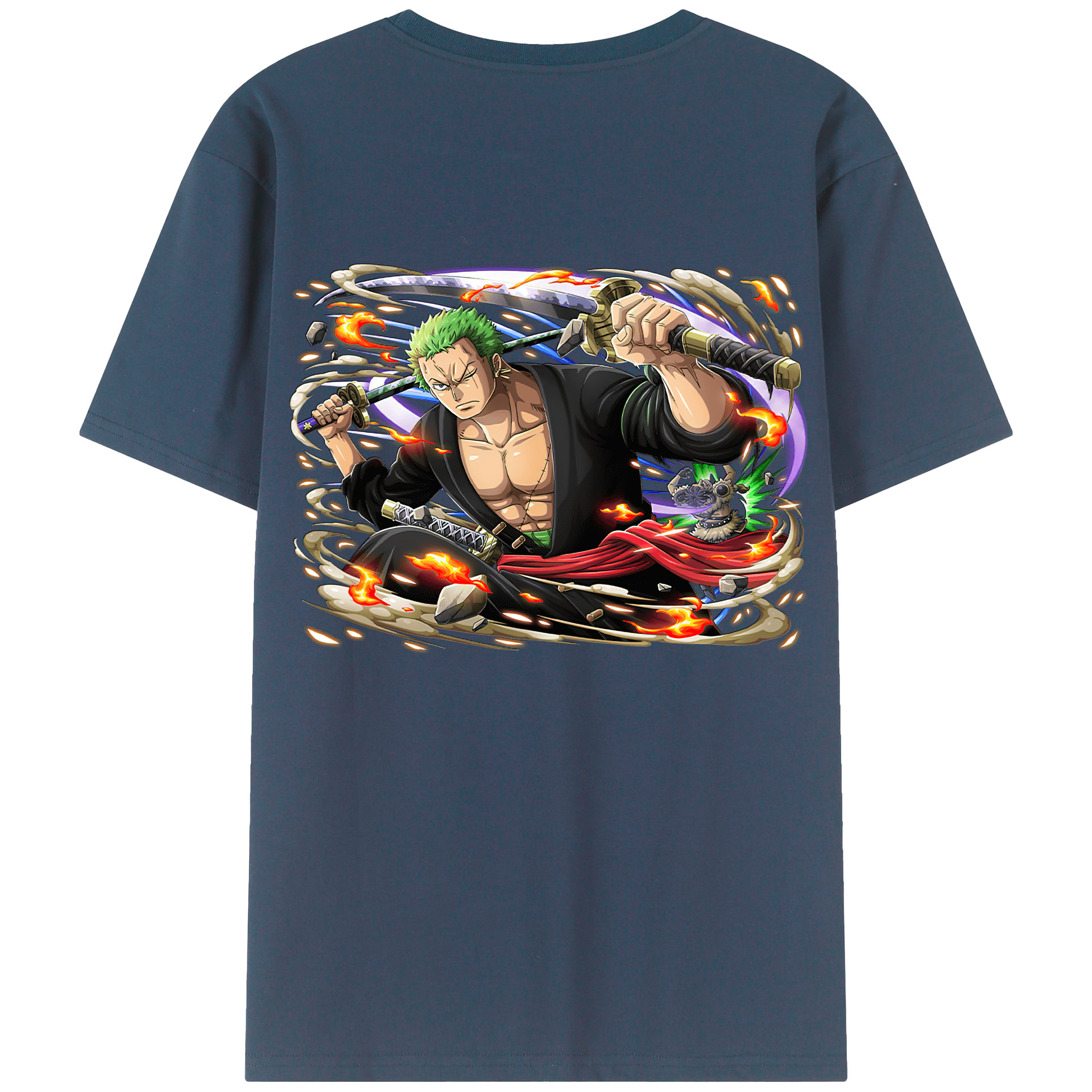 ワンピース ロロノア・ゾロ ONE PIECE Roronoa Zoro レディース半袖Tシャツ(バックプリント)