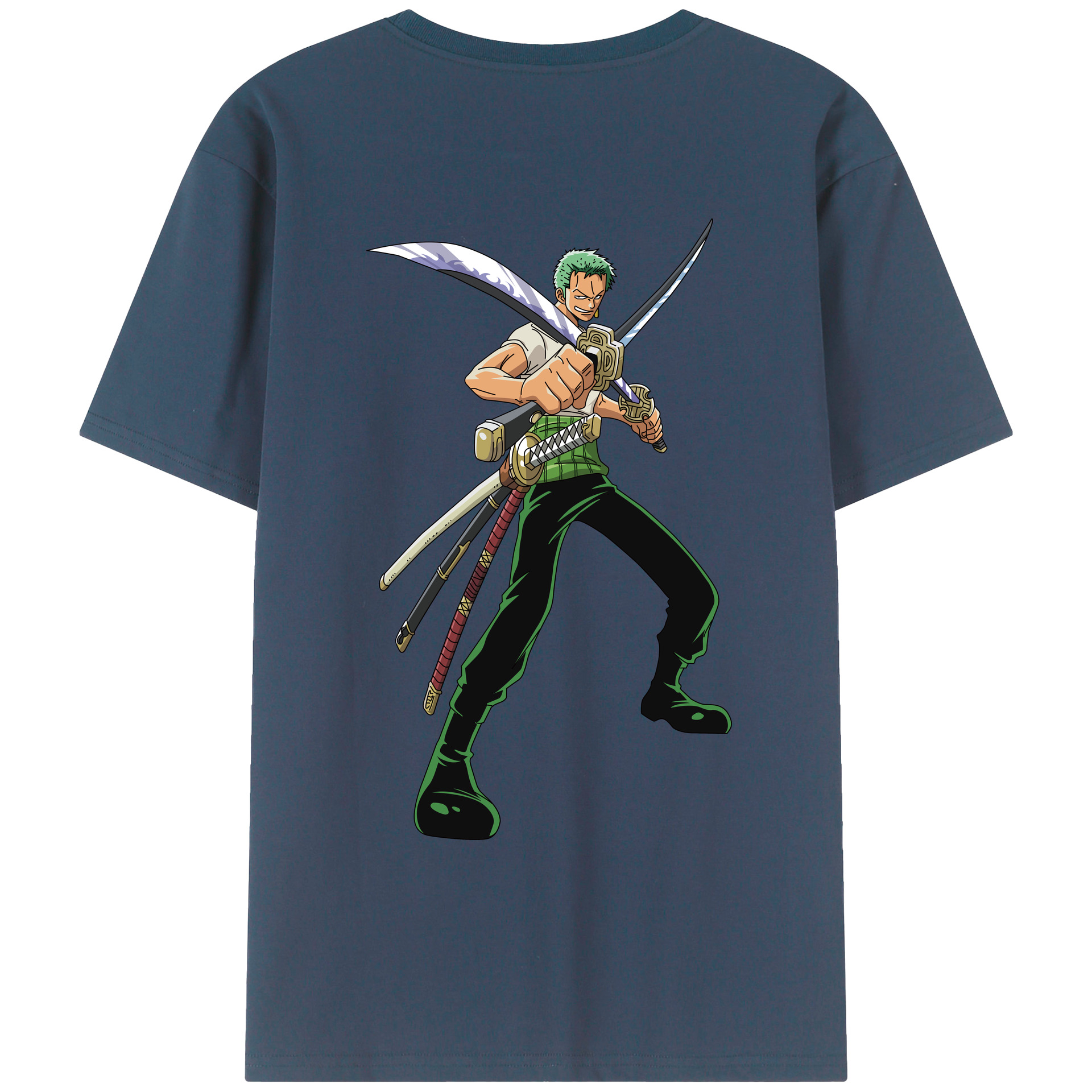ワンピース ロロノア・ゾロ ONE PIECE Roronoa Zoro レディース半袖Tシャツ(バックプリント)