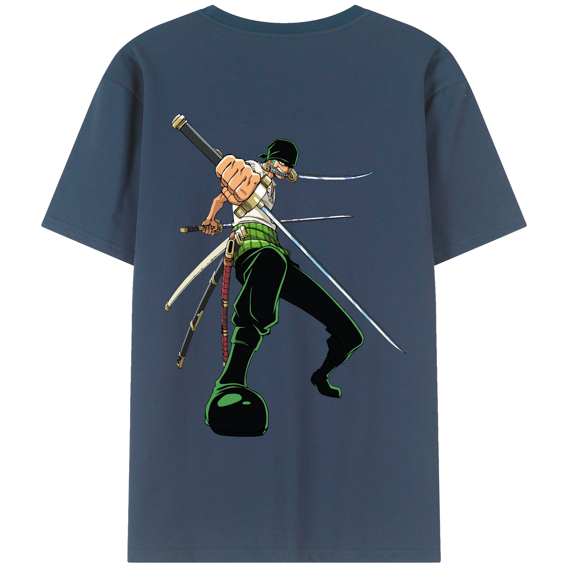 ワンピース ロロノア・ゾロ ONE PIECE Roronoa Zoro レディース半袖Tシャツ(バックプリント)