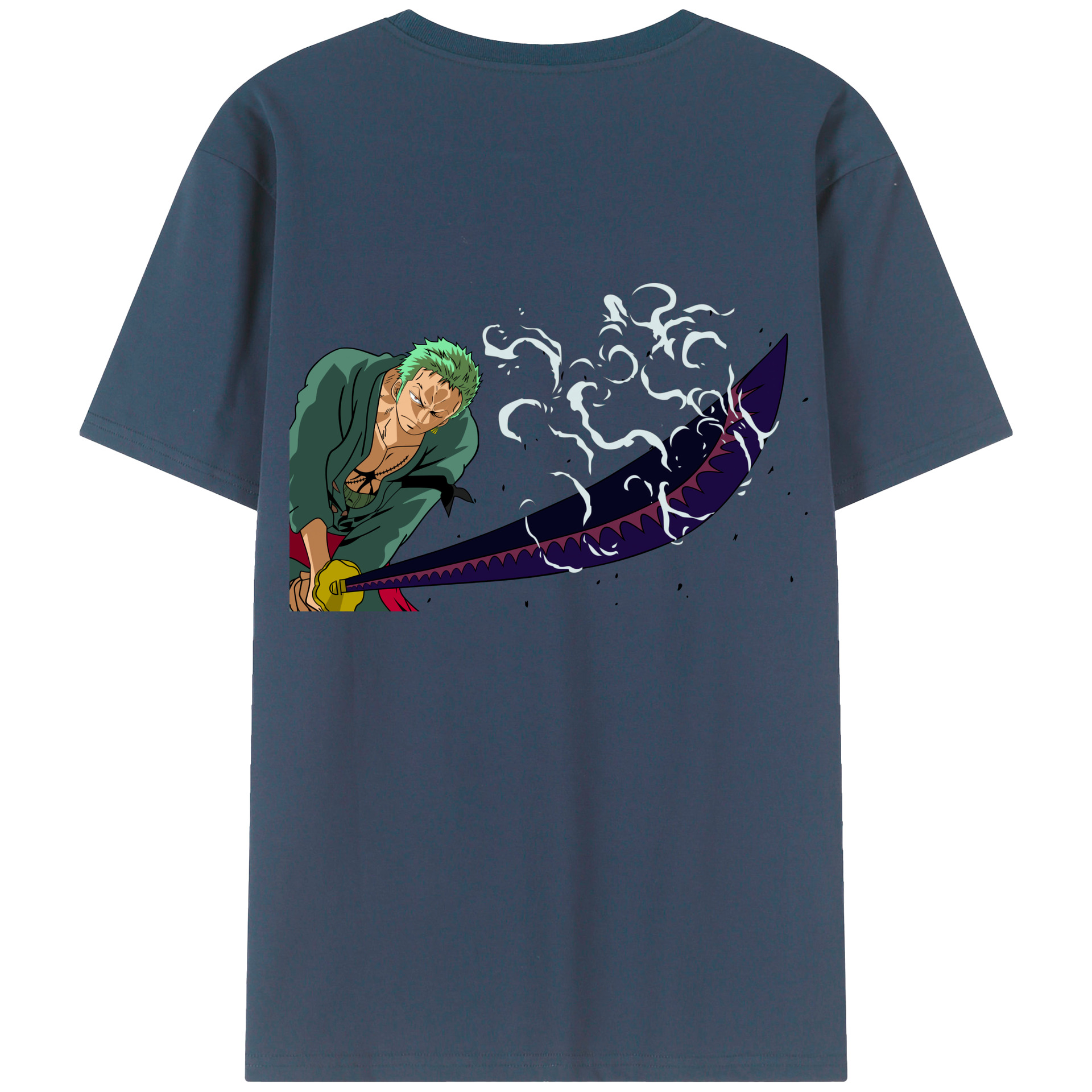 ワンピース ロロノア・ゾロ ONE PIECE Roronoa Zoro レディース半袖Tシャツ(バックプリント)