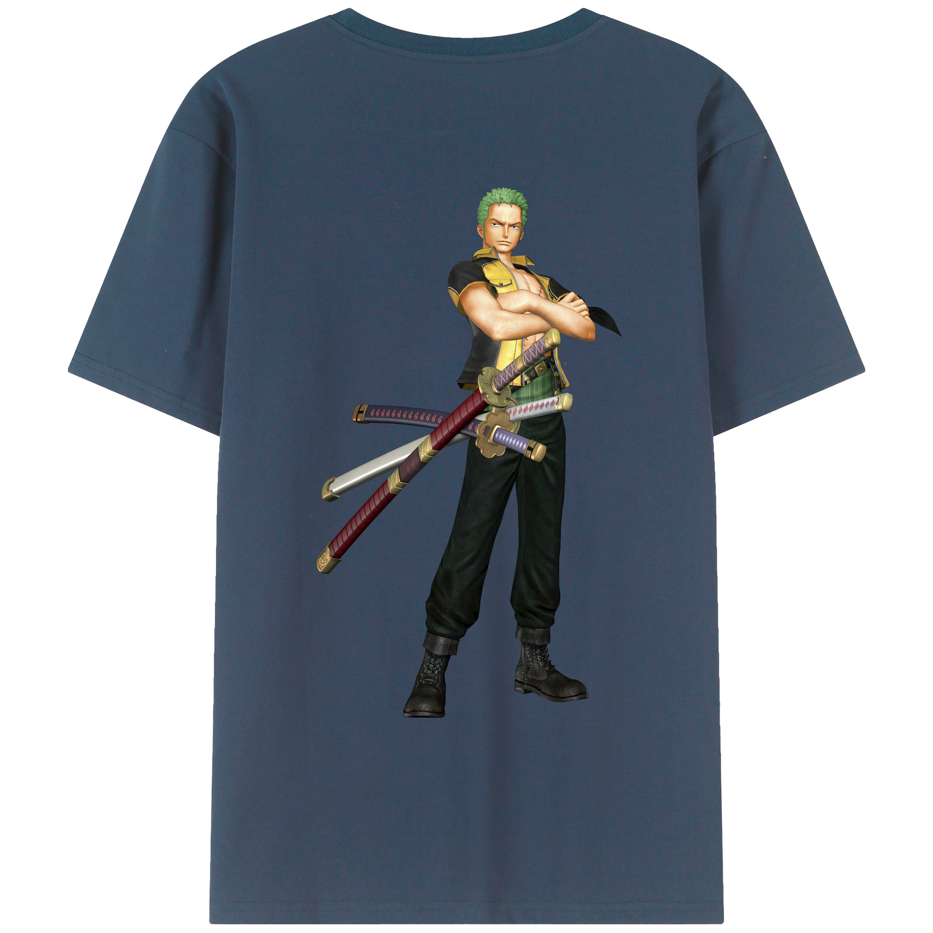 ワンピース ロロノア・ゾロ ONE PIECE Roronoa Zoro レディース半袖Tシャツ(バックプリント)