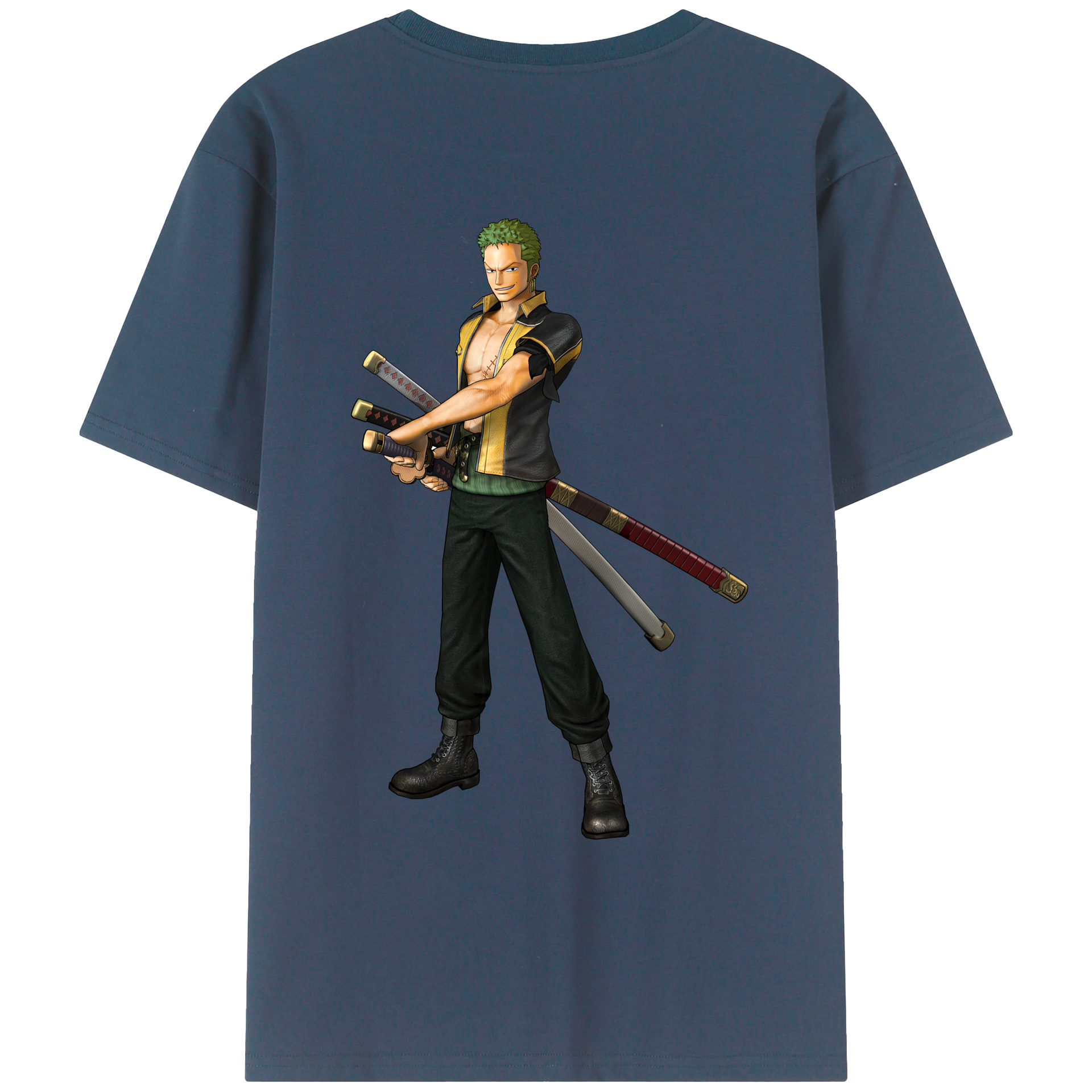 ワンピース ロロノア・ゾロ ONE PIECE Roronoa Zoro レディース半袖Tシャツ(バックプリント)