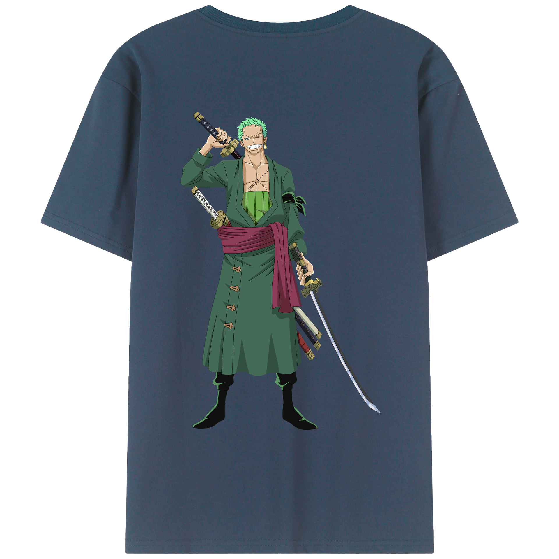 ワンピース ロロノア・ゾロ ONE PIECE Roronoa Zoro レディース半袖Tシャツ(バックプリント)