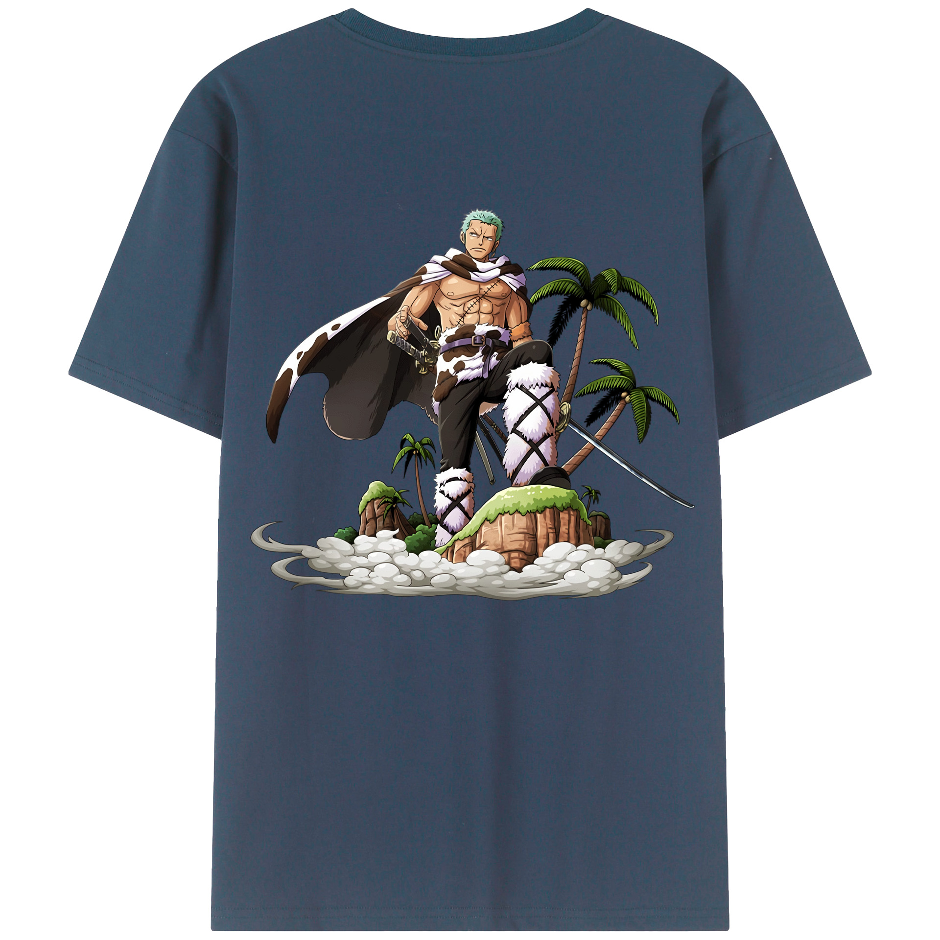 ワンピース ロロノア・ゾロ ONE PIECE Roronoa Zoro レディース半袖Tシャツ(バックプリント)