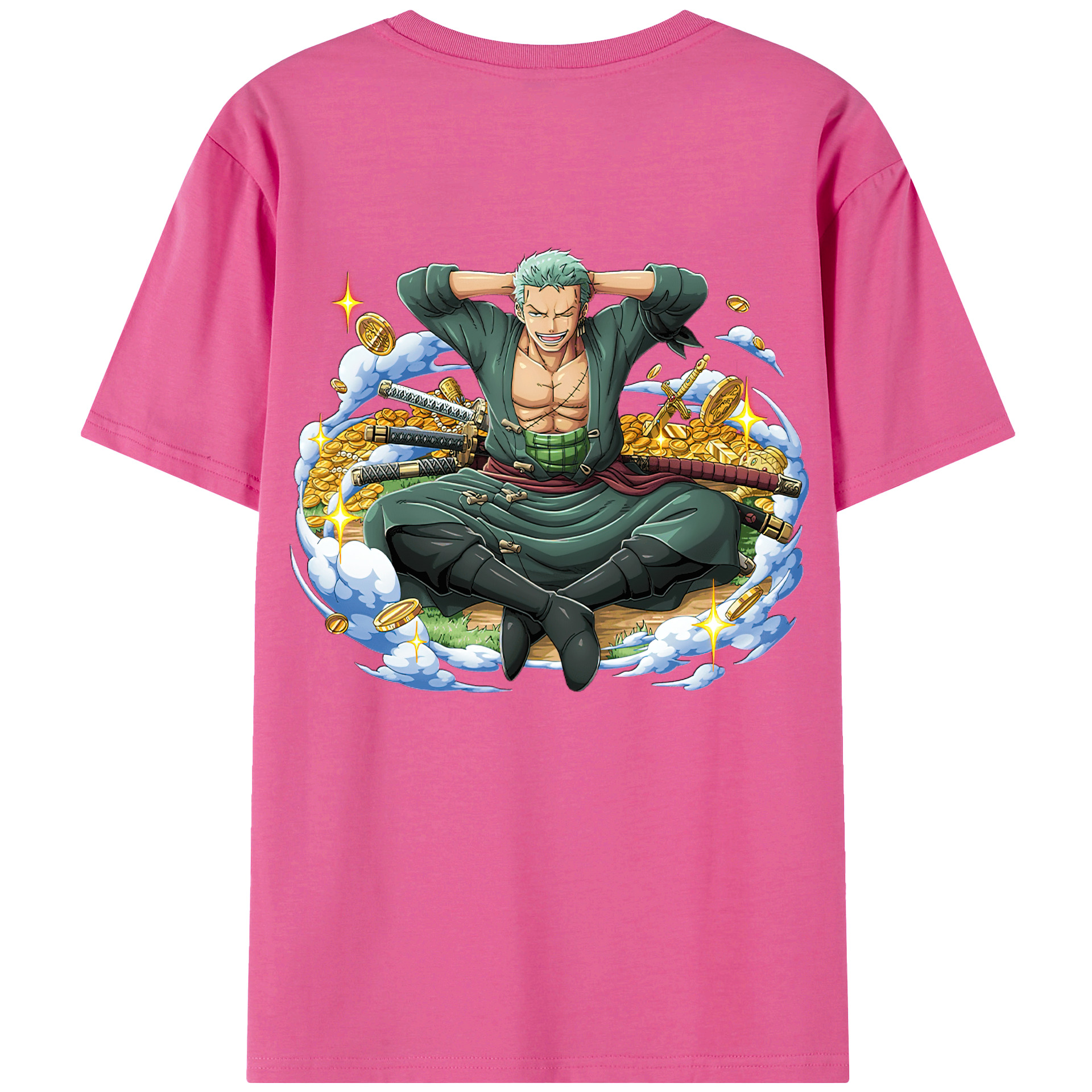 ワンピース ロロノア・ゾロ ONE PIECE Roronoa Zoro レディース半袖Tシャツ(バックプリント)