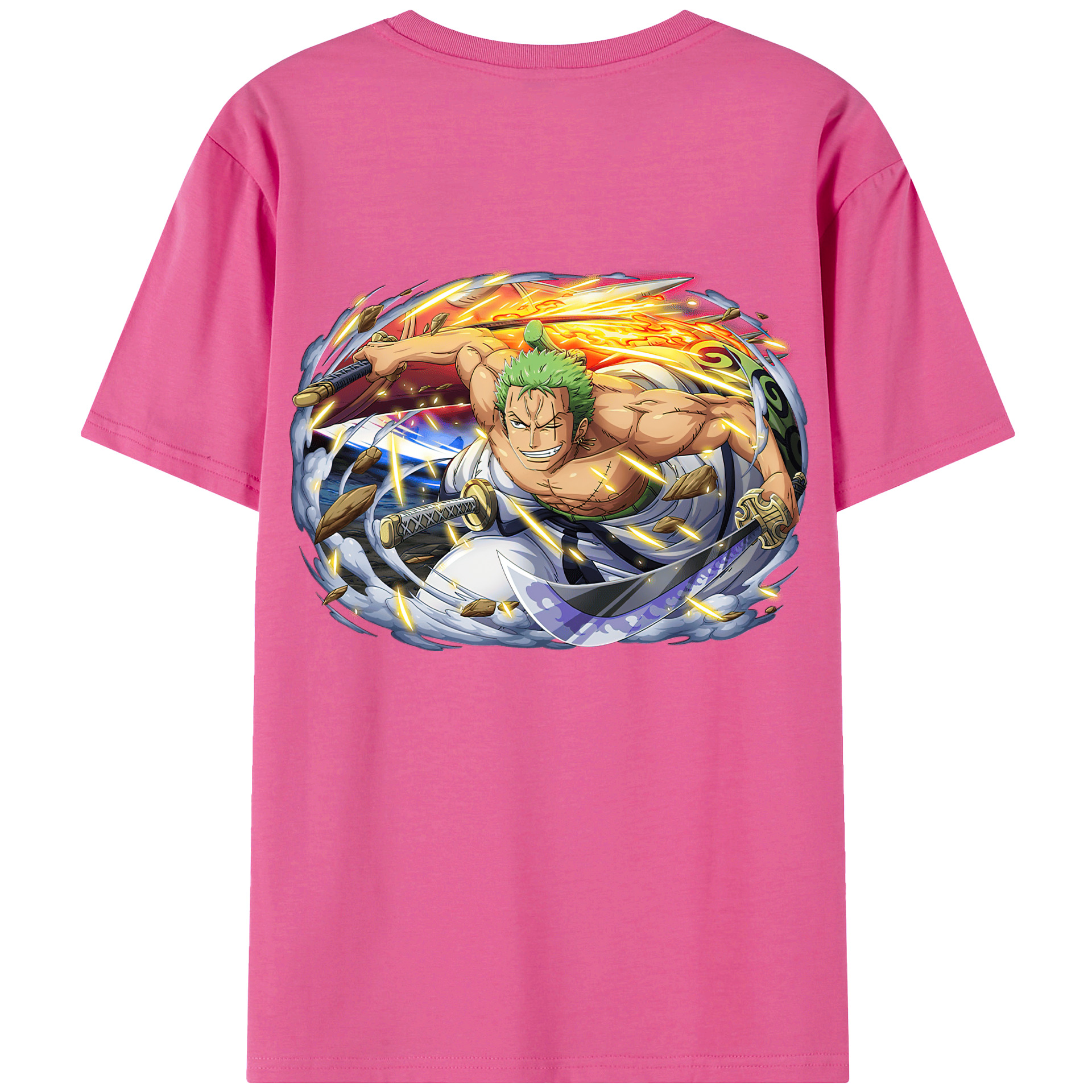 ワンピース ロロノア・ゾロ ONE PIECE Roronoa Zoro レディース半袖Tシャツ(バックプリント)