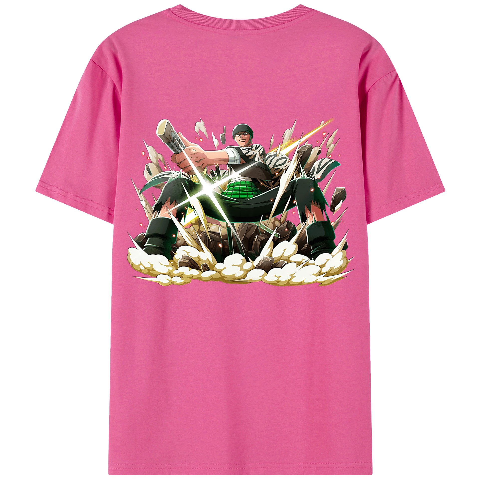 ワンピース ロロノア・ゾロ ONE PIECE Roronoa Zoro レディース半袖Tシャツ(バックプリント)