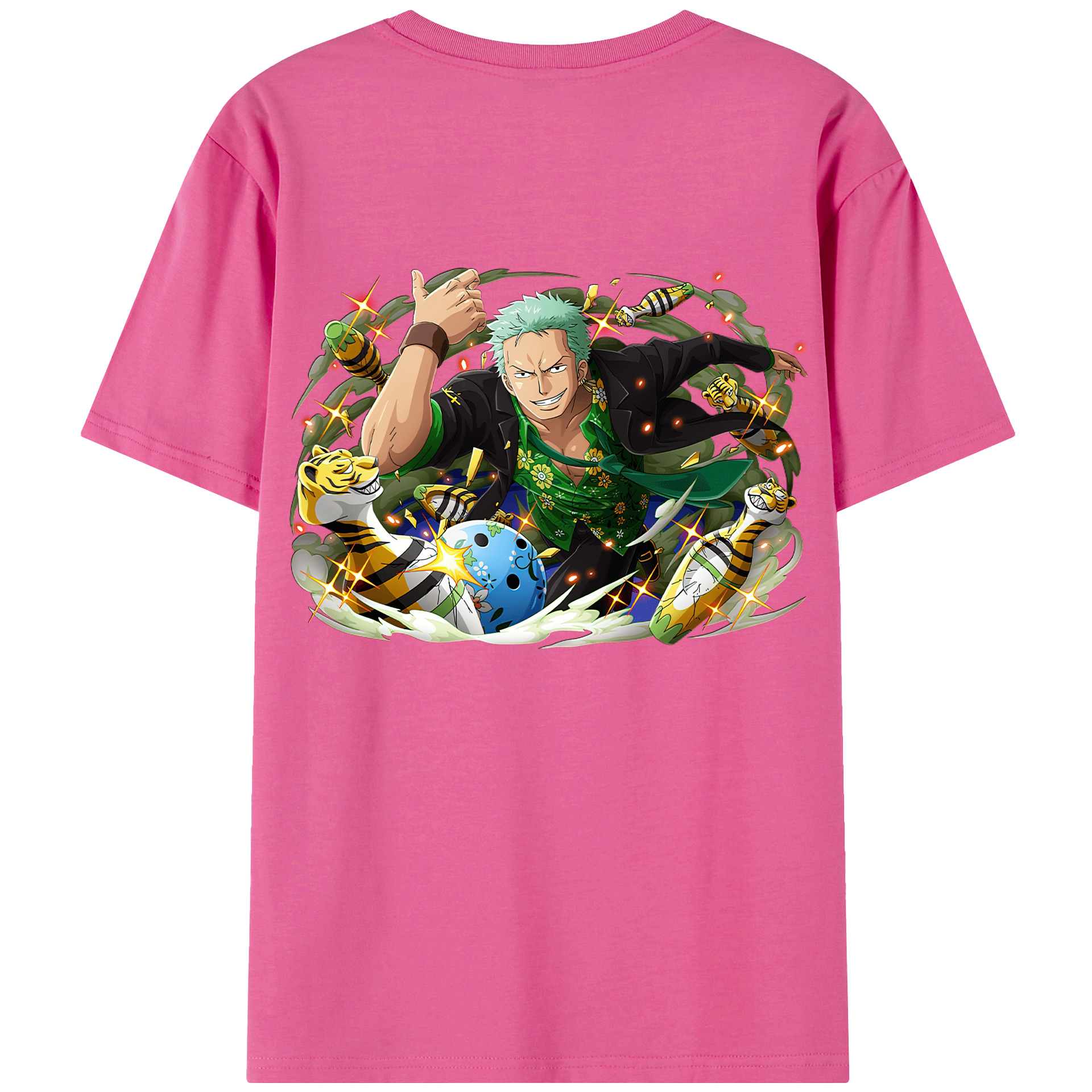ワンピース ロロノア・ゾロ ONE PIECE Roronoa Zoro レディース半袖Tシャツ(バックプリント)