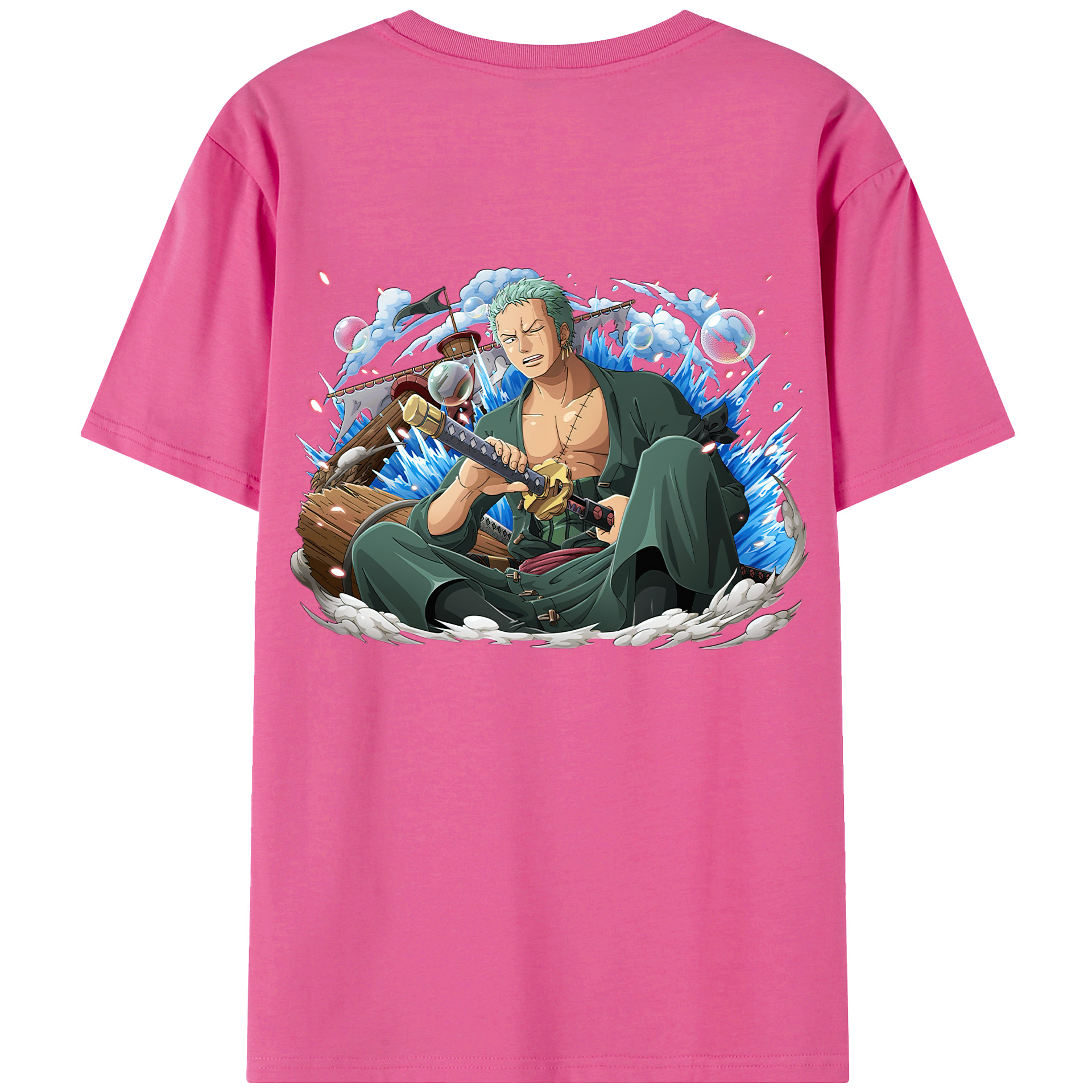 ワンピース ロロノア・ゾロ ONE PIECE Roronoa Zoro レディース半袖Tシャツ(バックプリント)